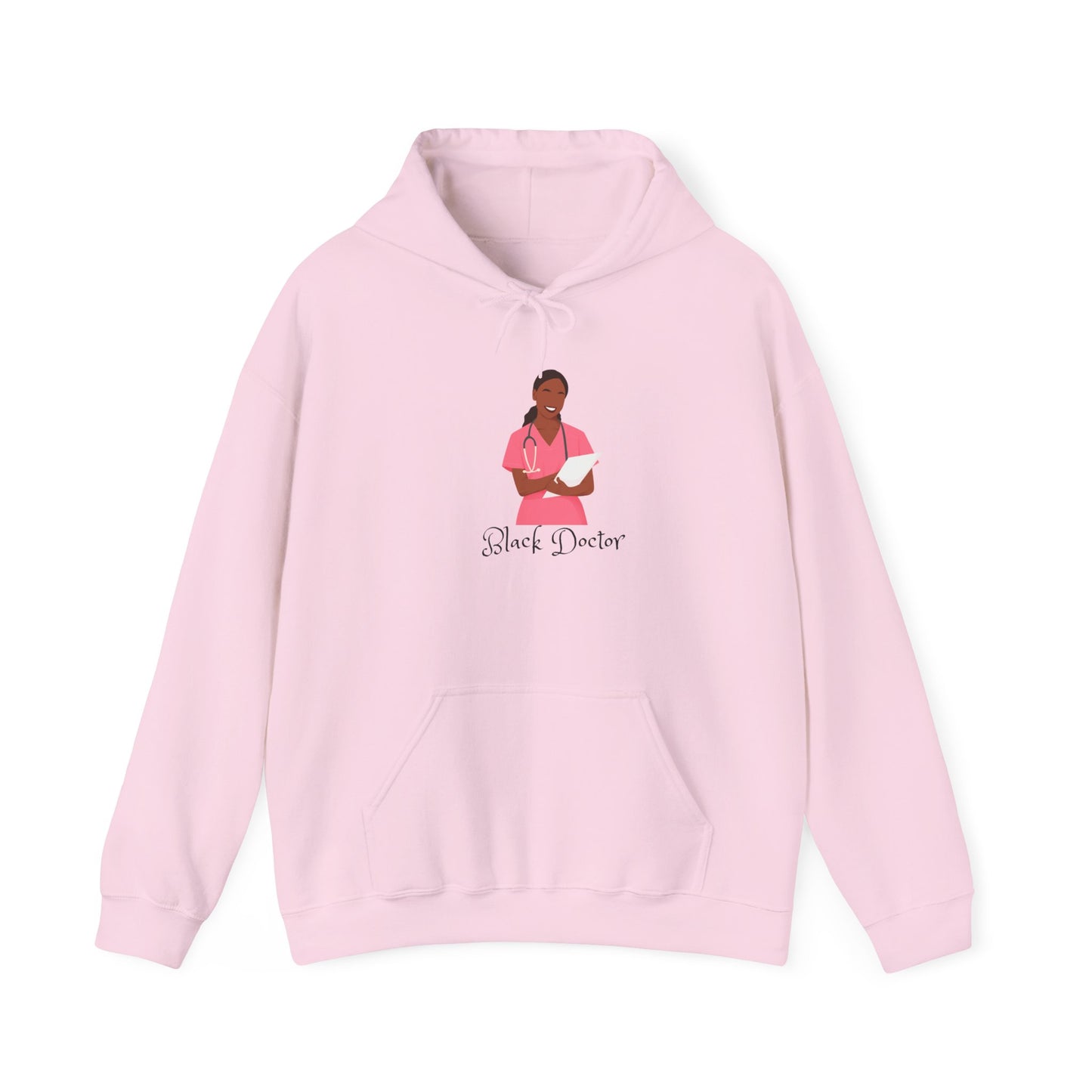 Black Doctor Hoodie Sweatshirt for Medical Professionals Great Gift for Graduations Healthcare Workers Inspirational Pullover Sweater
