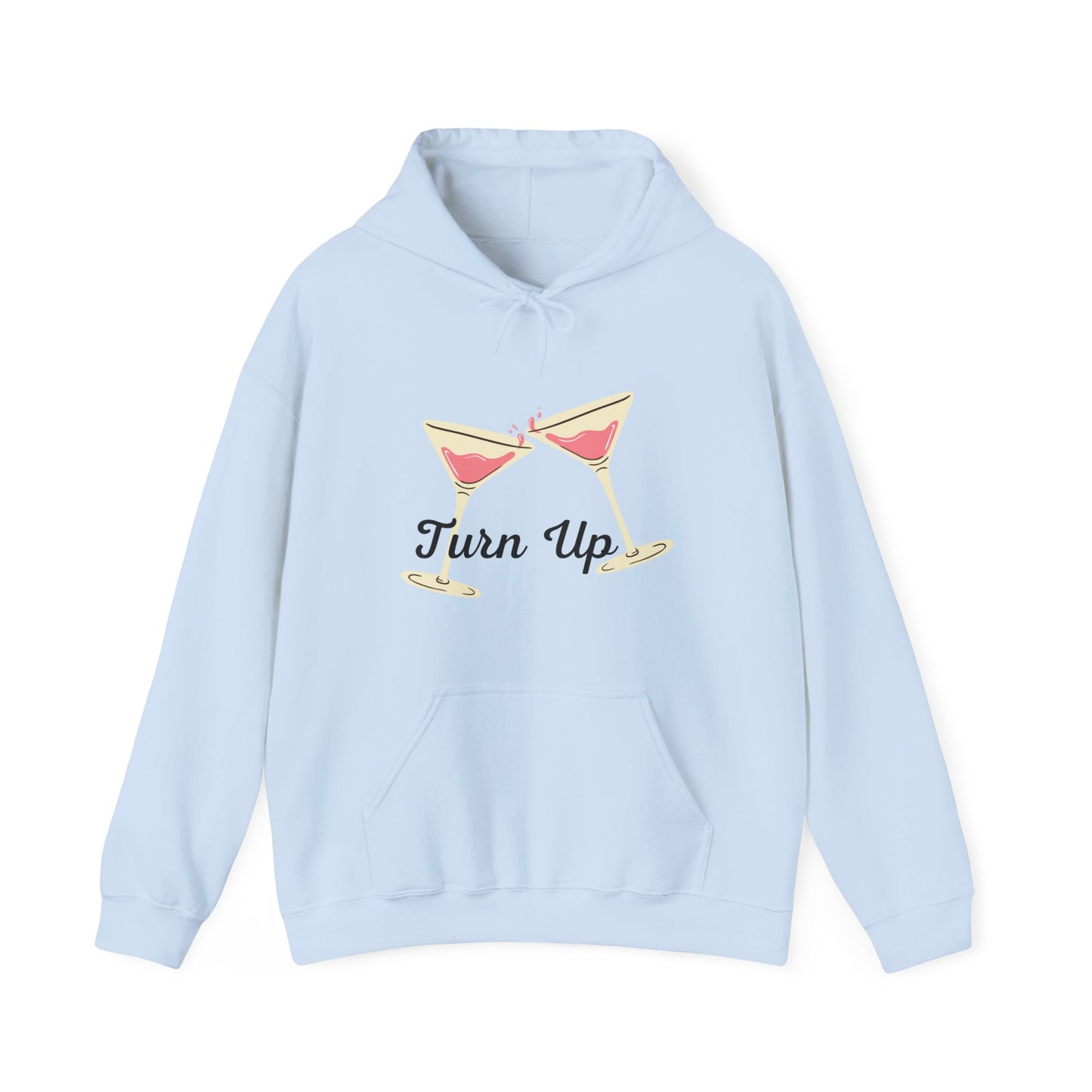 Turn Up Unisex Heavy Blend Hooded Sweatshirt Drinking Party Hoodie Alcohol Beer Alcoholic Party Animal Pullover Sweater Liquor