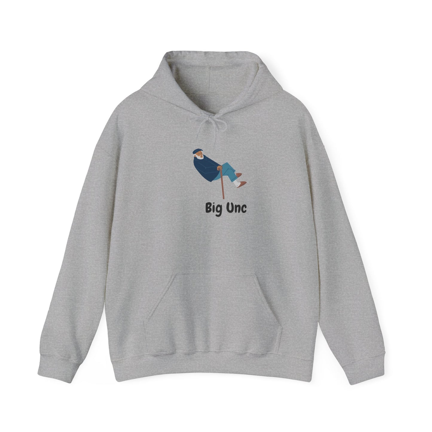 Big Unc Hoodie Unisex Heavy Blend™ Hooded Sweatshirt Pullover Sweater BBQ Favorite Uncle Hip Hop Old Man