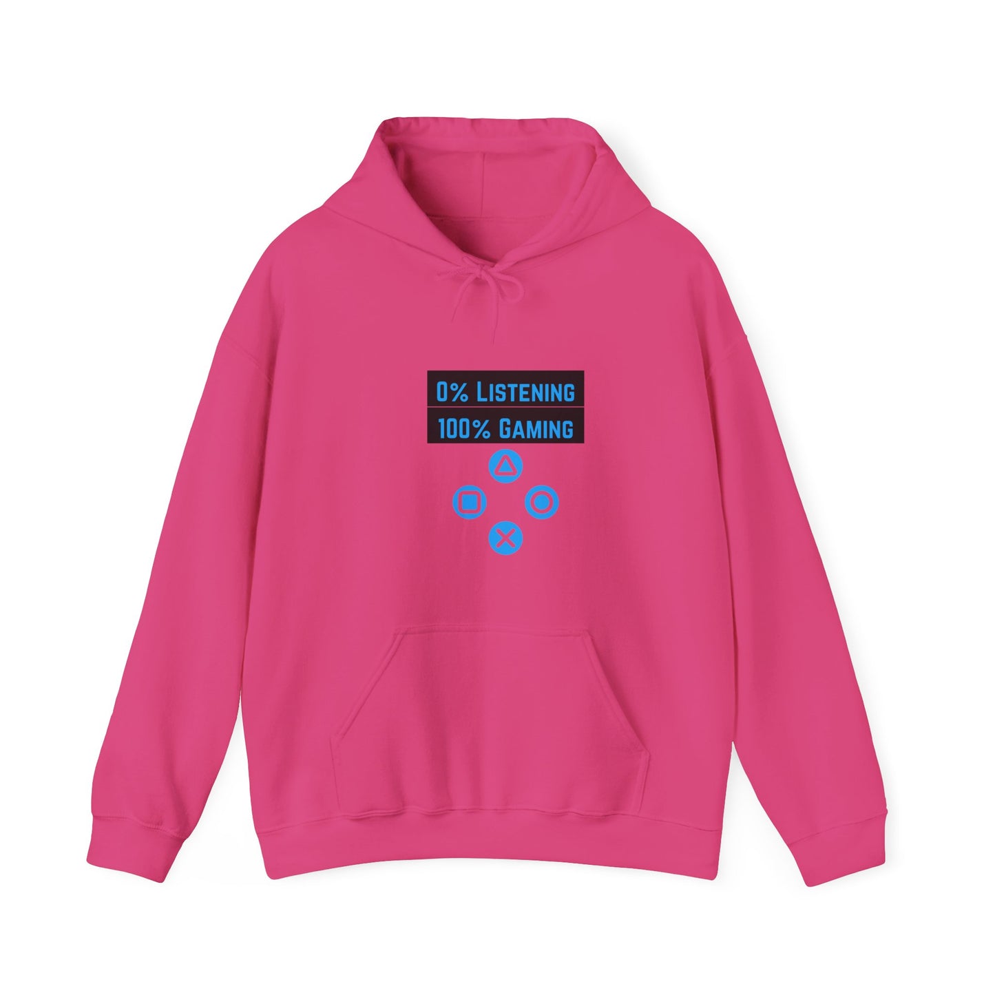 0% Listening 100 Percent Gaming Unisex Heavy Blend™ Hooded Sweatshirt Gaming Video Games Hoodie Sweater Pullover