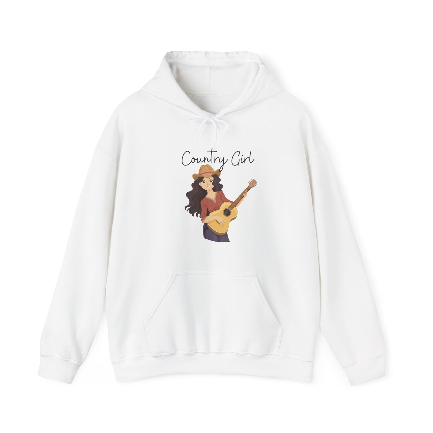 Country Girl Unisex Heavy Blend™ Hooded Sweatshirt Country Guitar Farm Country Music Hoodie Sweater Pullover