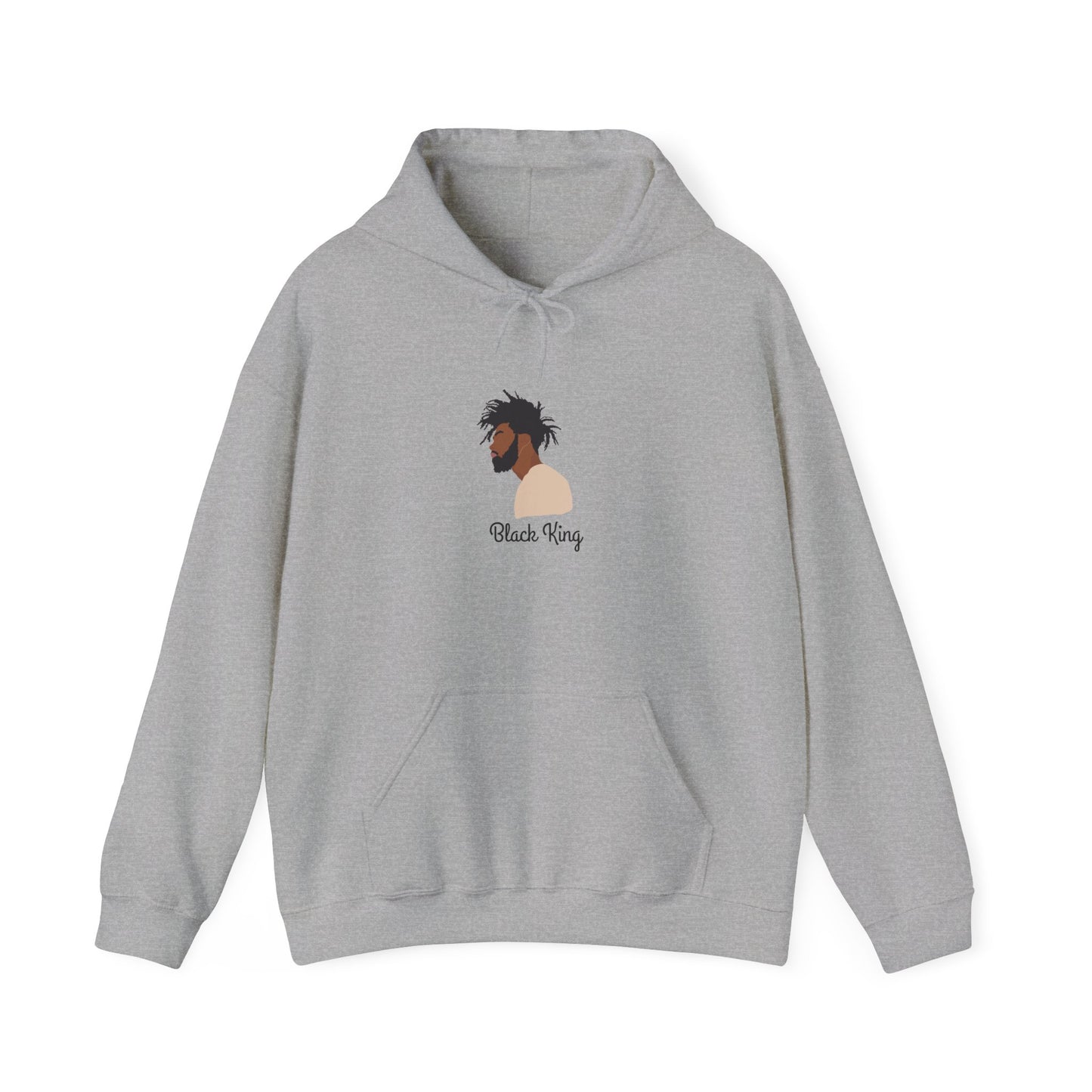 Black King Hoodie Unisex Heavy Blend™ Hooded Sweatshirt African American Black Man Dreadlocks Locs Culture Sweater Sweatshirt