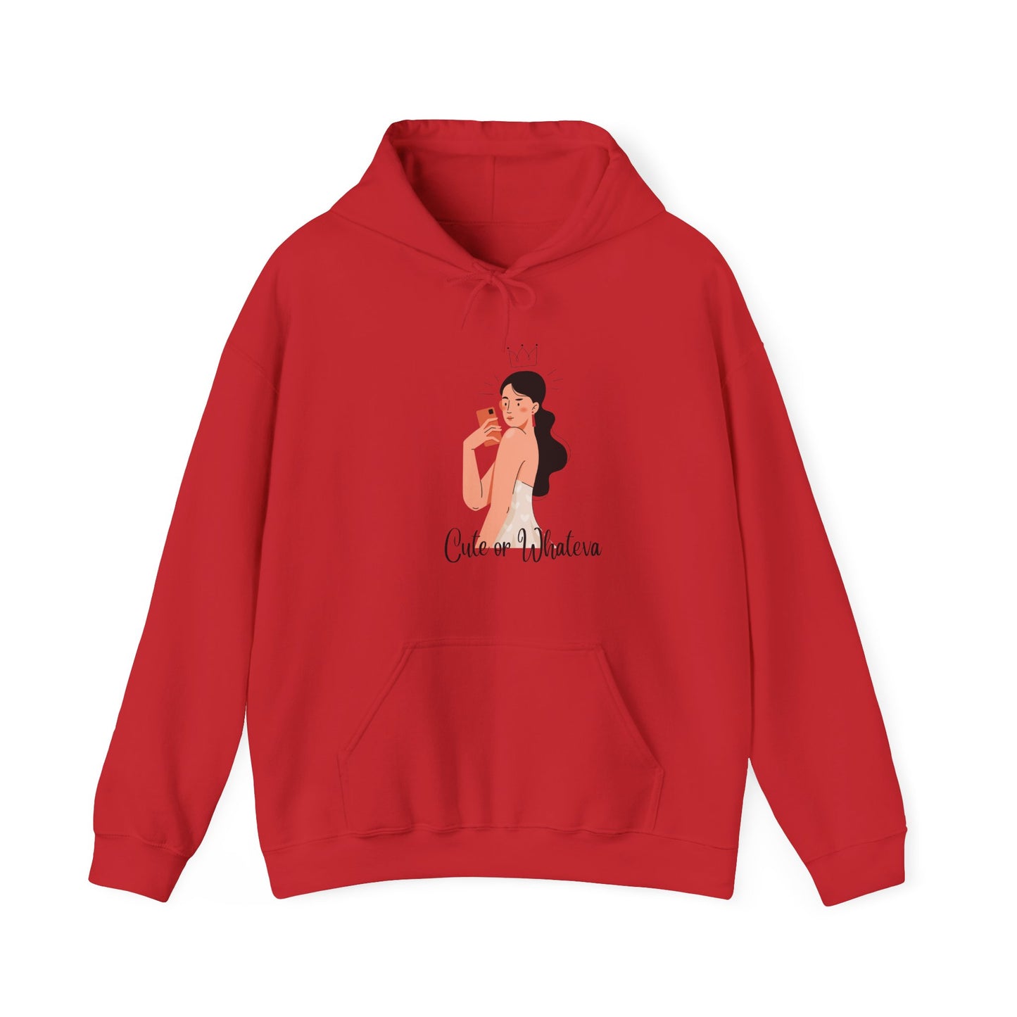 Cute Or Whateva Unisex Heavy Blend™ Hooded Sweatshirt Cute Attractive Sexy Hoodie Confident Model