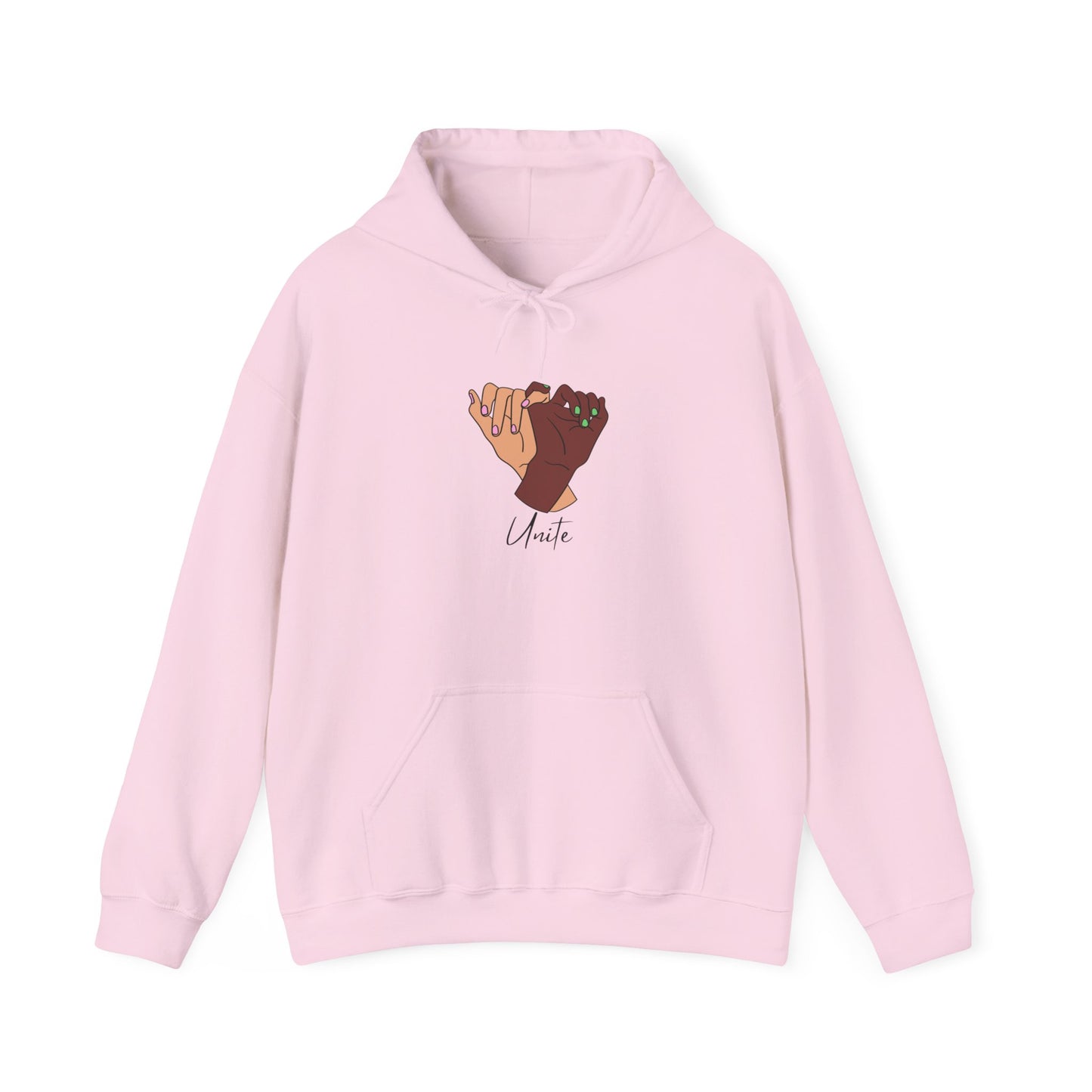 Unite Sweater Pullover Unisex Hoodie - 'Unite' Graphic Sweatshirt for Social Awareness and Solidarity