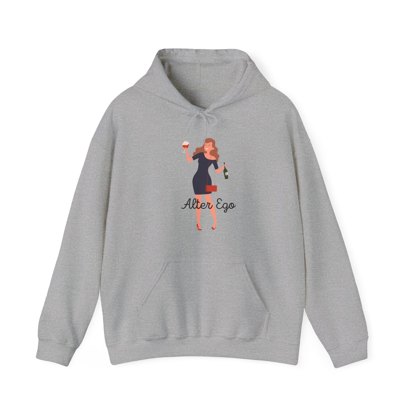 Alter Ego Unisex Heavy Blend Hooded Sweatshirt Bipolar Strange Dr Jekyll Mr Hyde Hoodie Pullover Sweater Drinking Partying Booze Alcohol