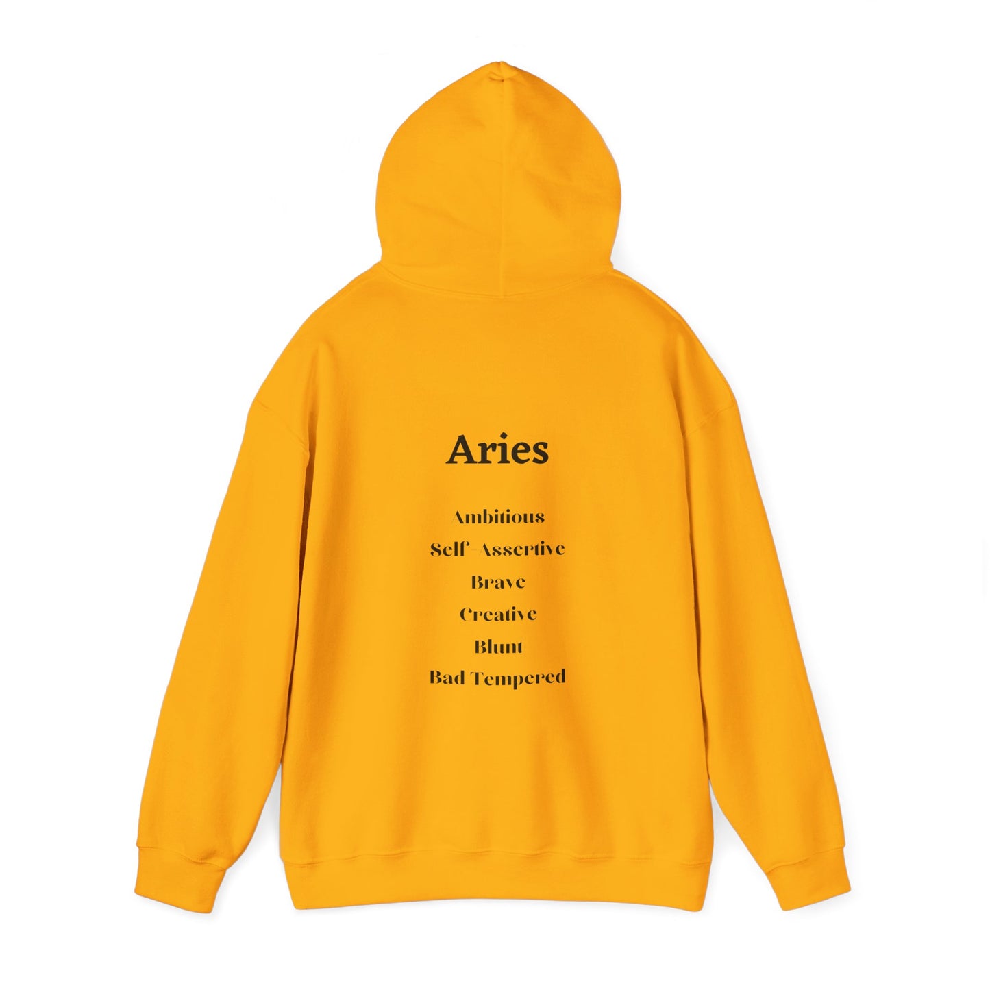 Aries Zodiac Astrology With Traits Unisex Heavy Blend Hooded Sweatshirt