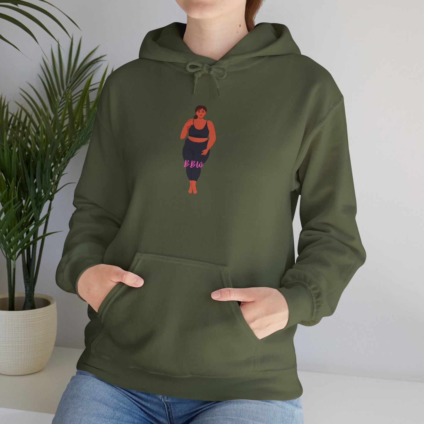 BBW Hoodie Unisex Heavy Blend Hooded Sweatshirt Plus Size Sweater Pullover