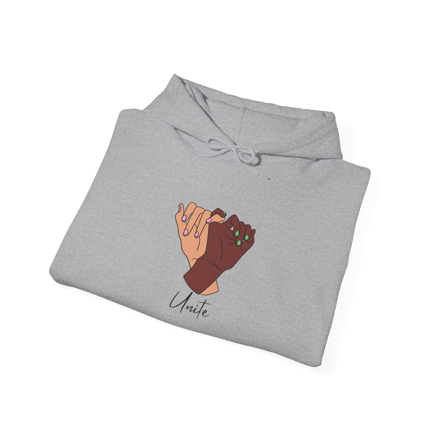 Unite Sweater Pullover Unisex Hoodie - 'Unite' Graphic Sweatshirt for Social Awareness and Solidarity
