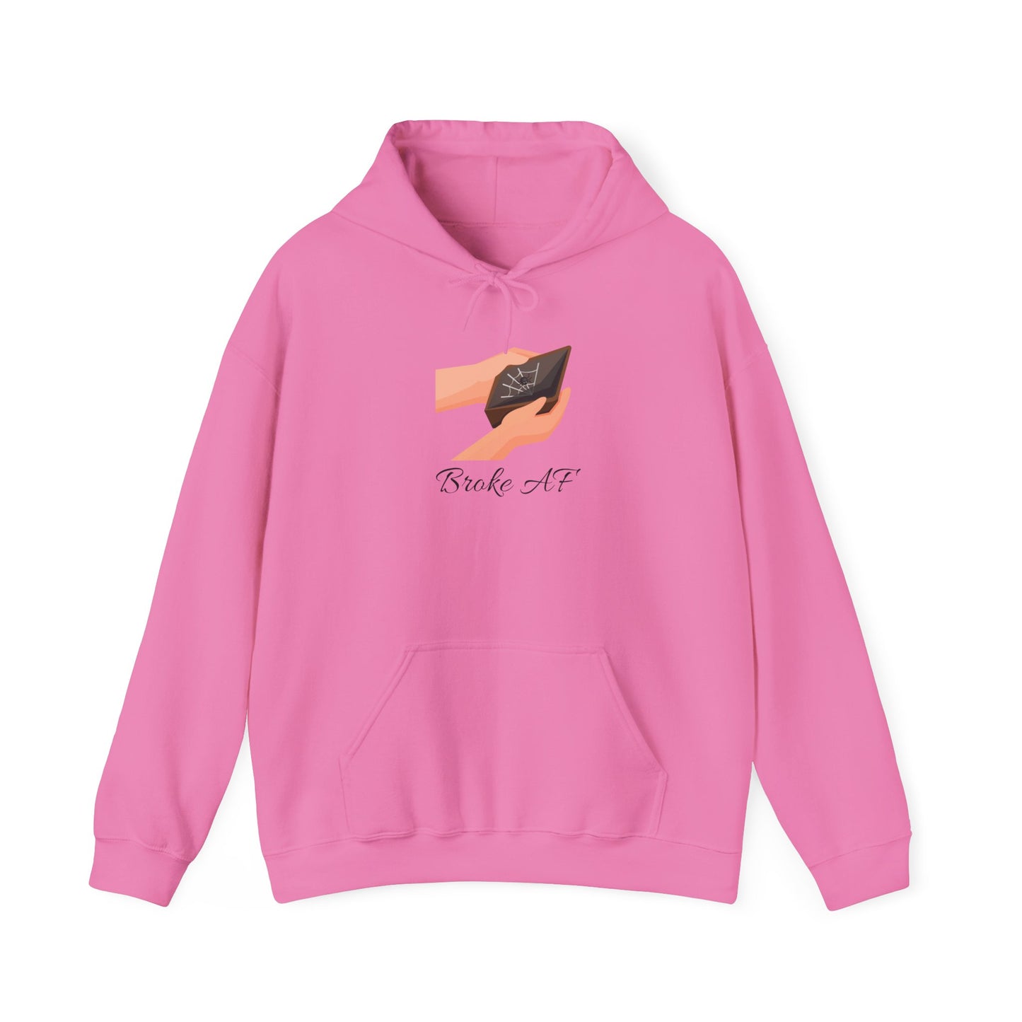 Broke AF Unisex Heavy Blend™ Hoodie - "Broke AF" Hooded Sweatshirt Pullover Struggle