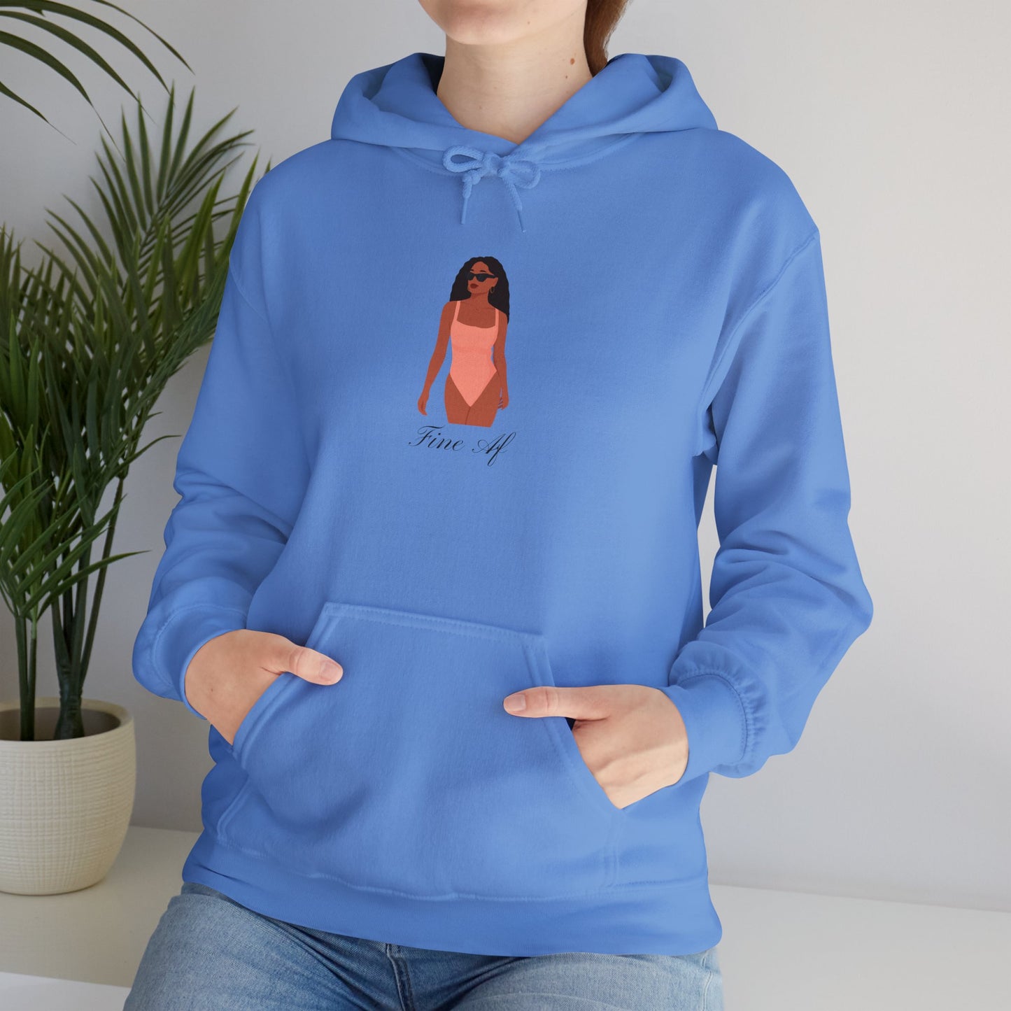 Fine AF Unisex Heavy Blend Hoodie Pullover Sweater Hooded Sweatshirt