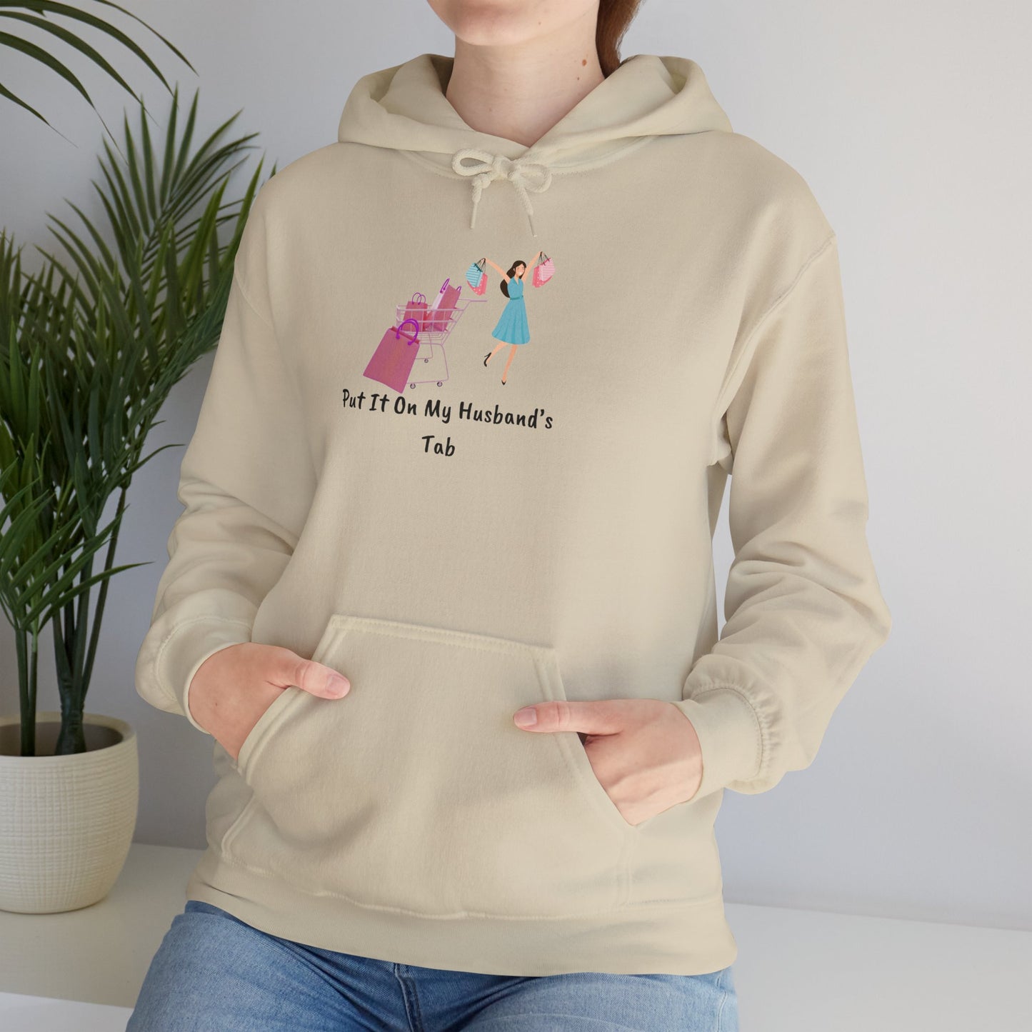 Put It On My Husband's Tab Hoodie Sweater Pullover Hooded Sweatshirt