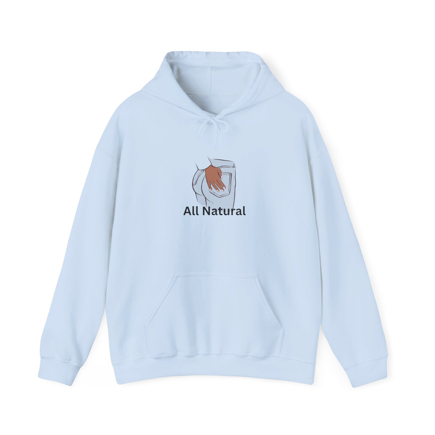 All Natural Hoodie Unisex Heavy Blend™ Hooded Sweatshirt No BBL No Fake Butt Home Grown Ass Pullover Sweater