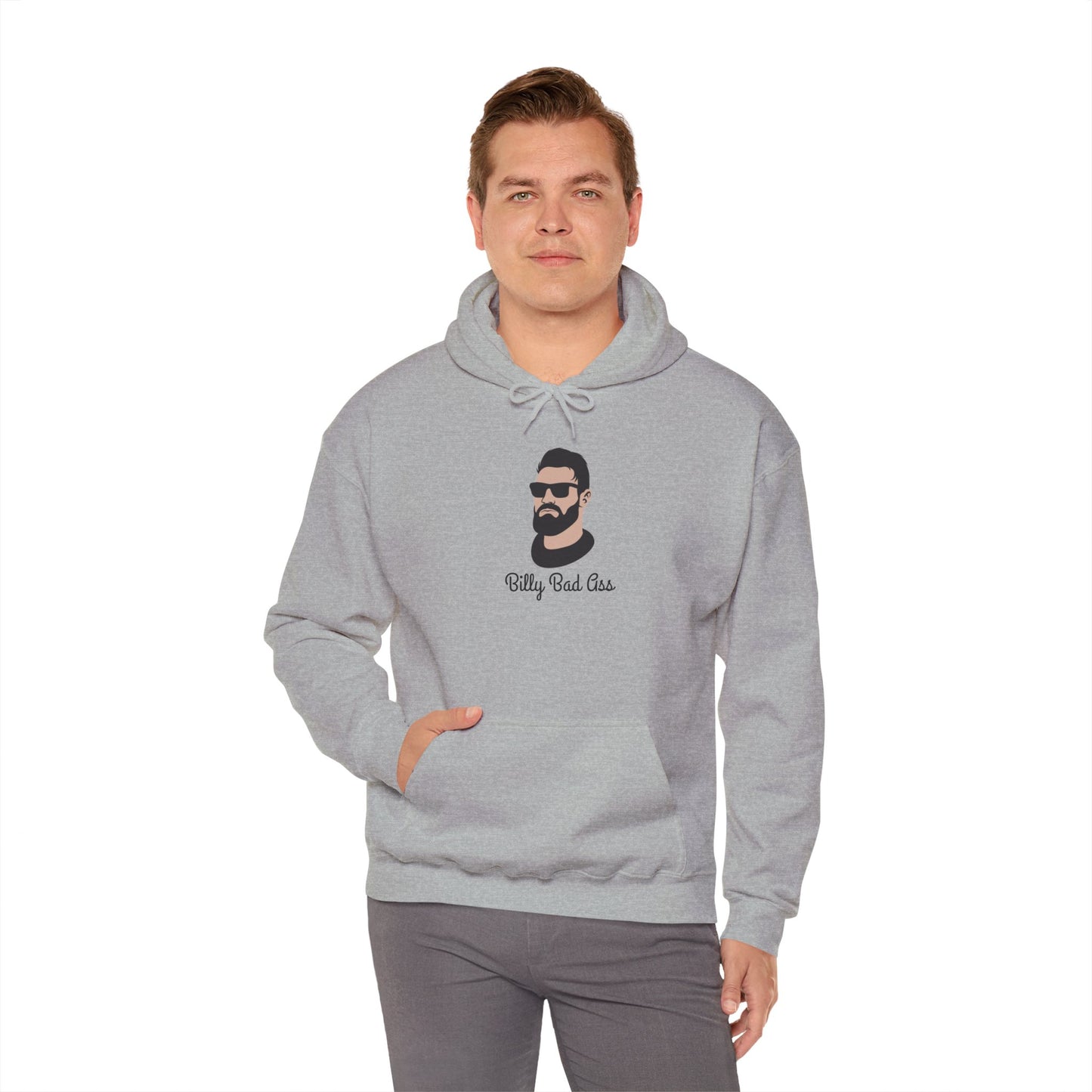 Billy Bad A Unisex Heavy Blend Hooded Sweatshirt Tough Guy Pullover Sweater