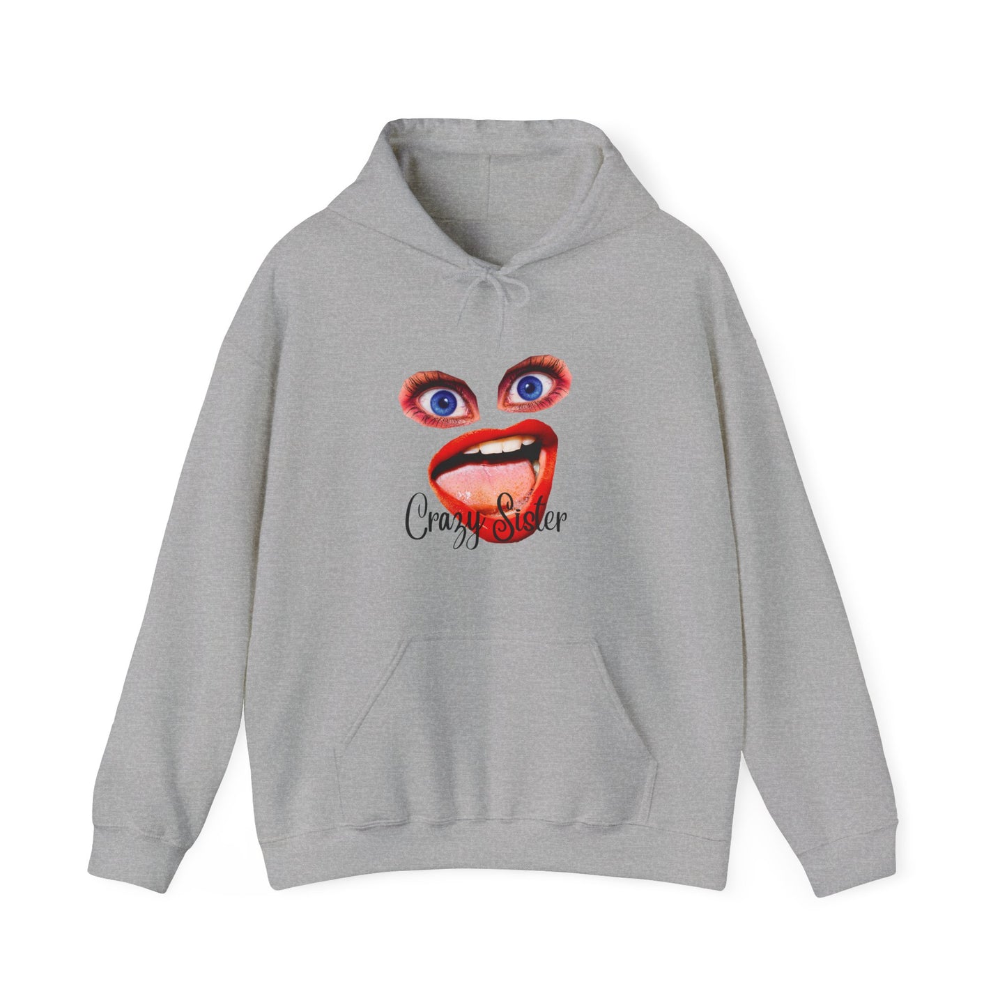 Crazy Sister Unisex Heavy Blend Hooded Sweatshirt Sibling Shirt