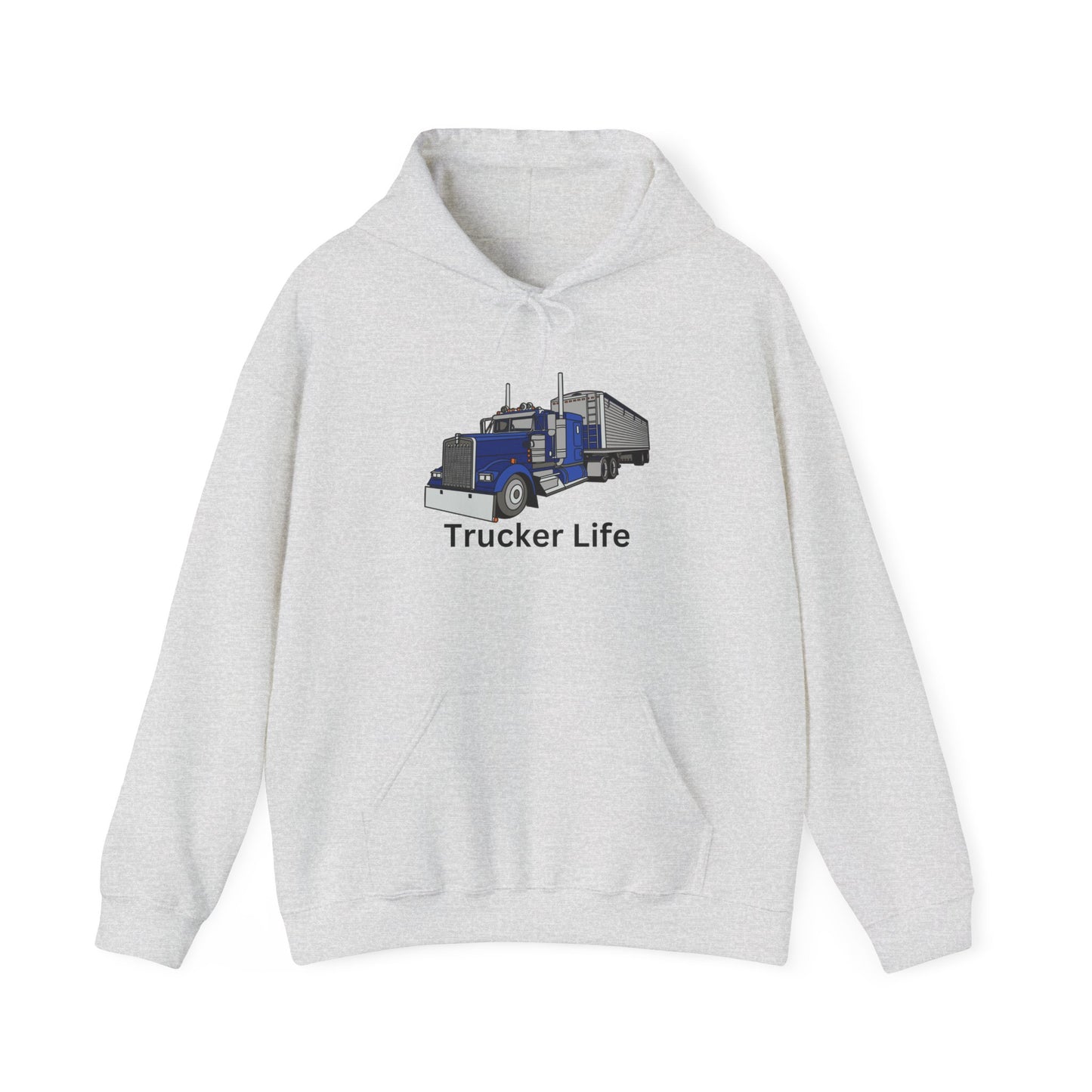Trucker Life Hooded Sweatshirt Truck Drivers Over The Road Pullover Hoodie Sweater