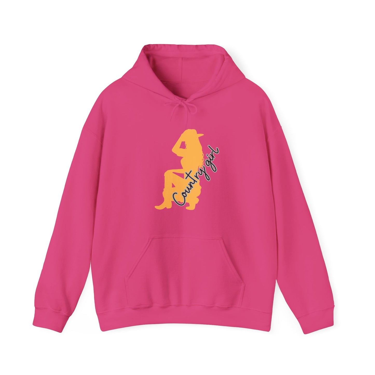 Country Girl Unisex Heavy Blend™ Hooded Sweatshirt Country Music Farm Girl Guitar Cowboy Spurs Cowboy Hat Hoodie Sweater Pullover