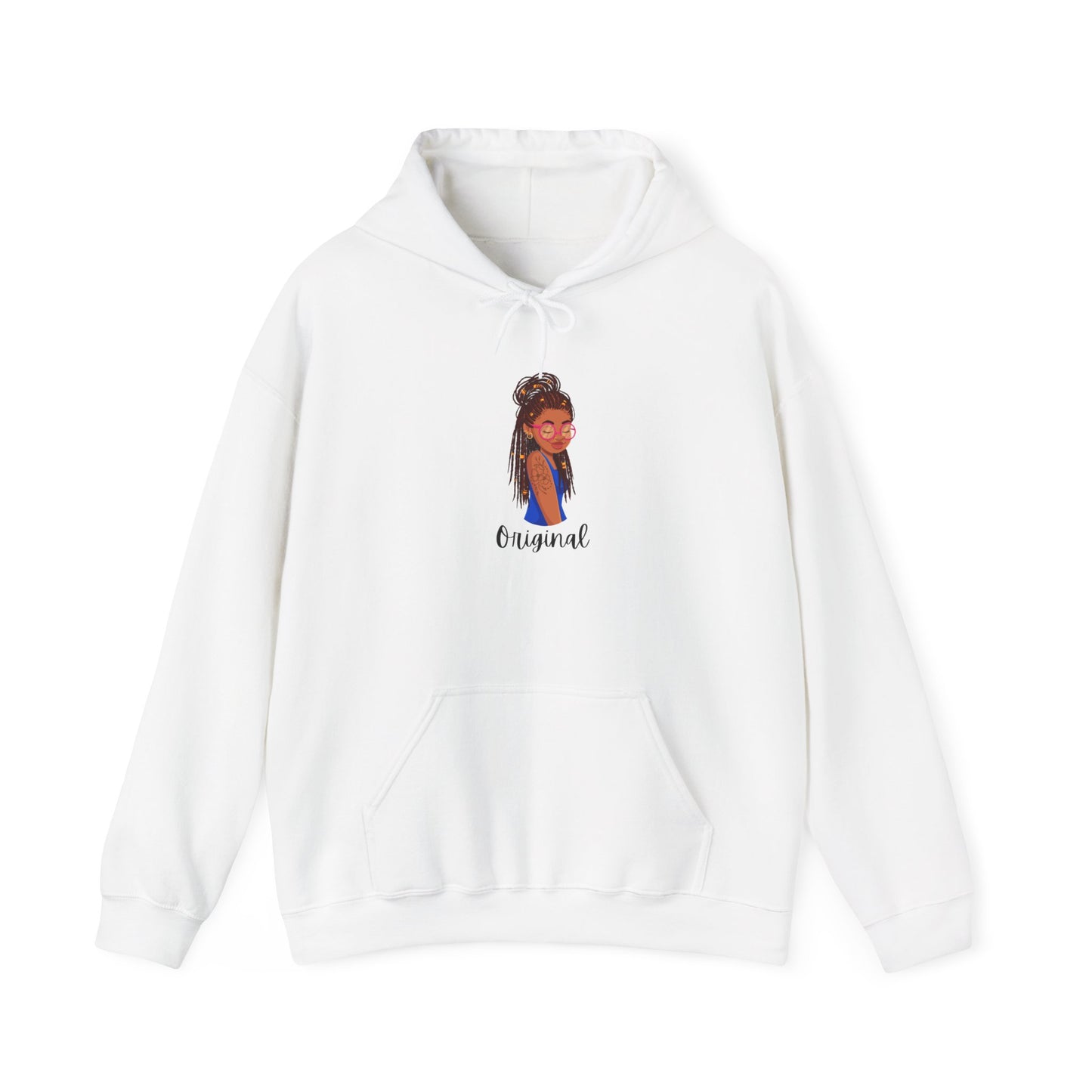 Original Black Girl Hooded Sweatshirt - Unisex Heavy Blend™ - Cozy Fashion for Every Occasion Pullover Sweater