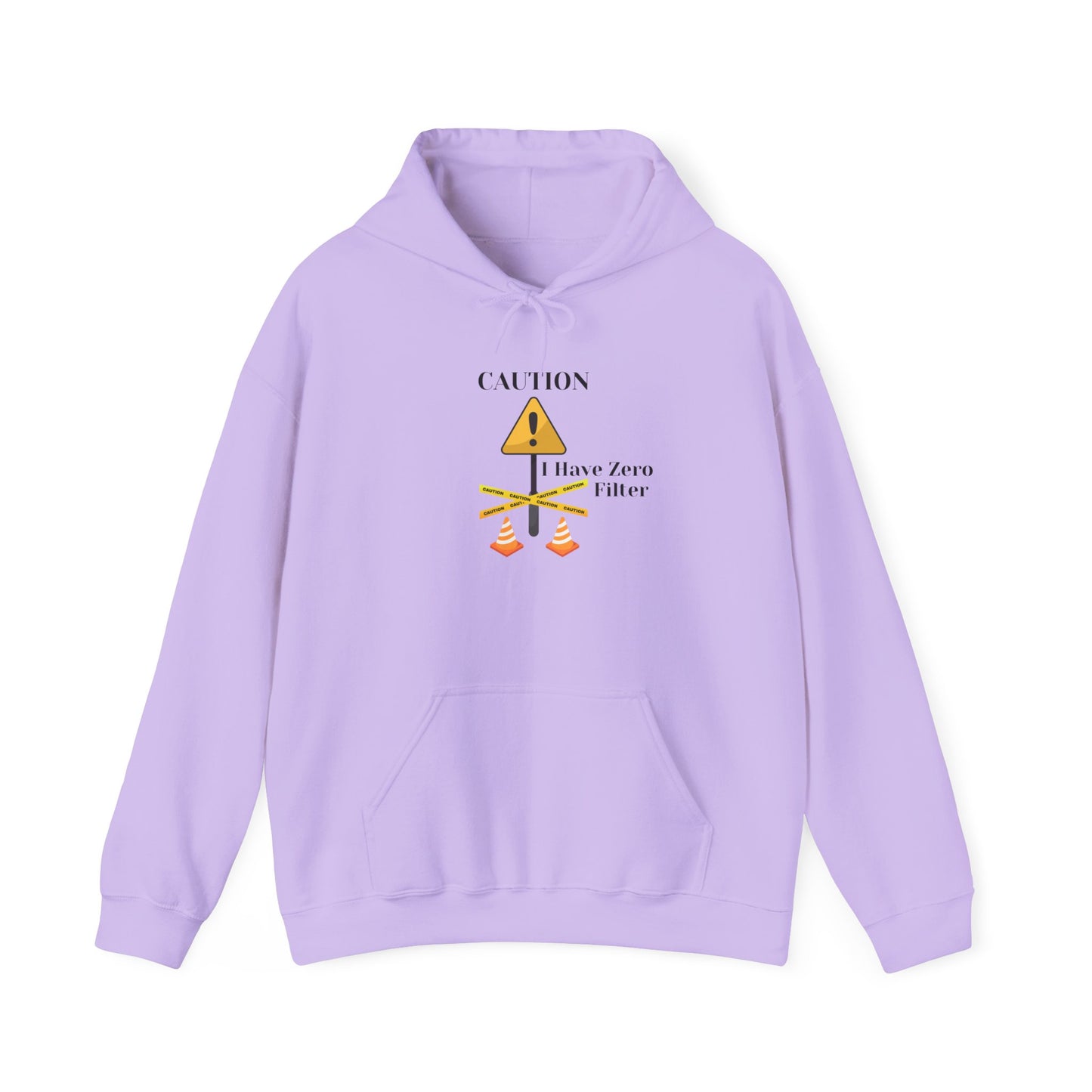 Caution I Have Zero Filter Hoodie, Funny Sweatshirt, Unisex Pullover Tell it Like It Is Pullover Sweater