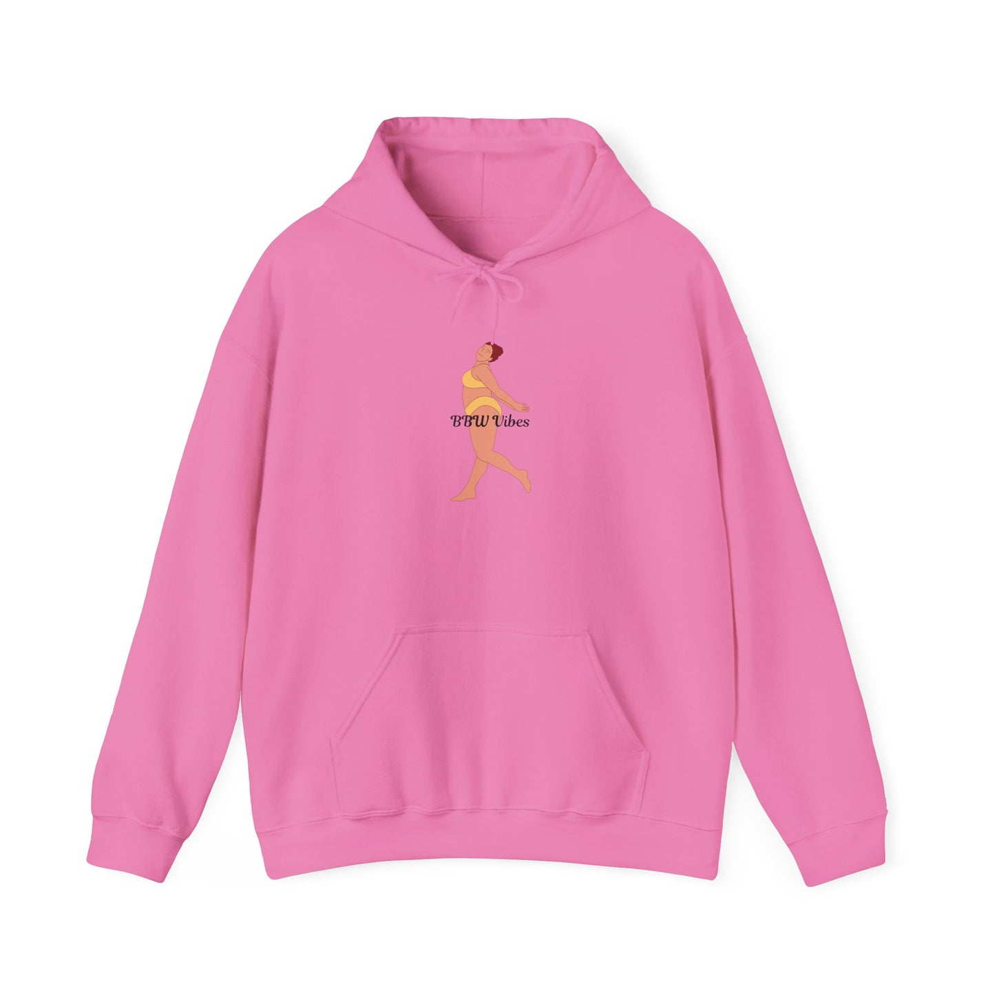 BBW Vibes Hoodie Unisex Heavy Blend™ Hooded Sweatshirt Plus Size Full Figured Sexy Confident Pullover Sweater Sweatshirt