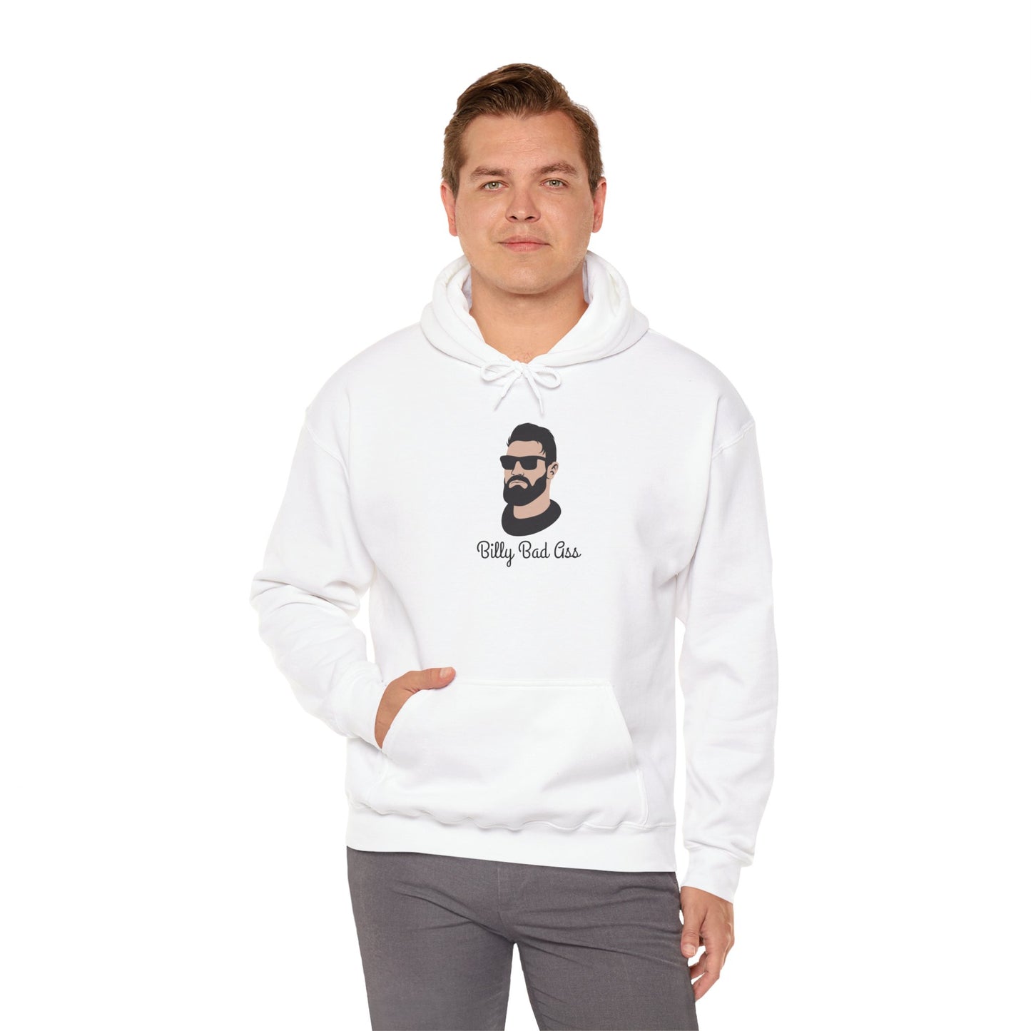 Billy Bad A Unisex Heavy Blend Hooded Sweatshirt Tough Guy Pullover Sweater