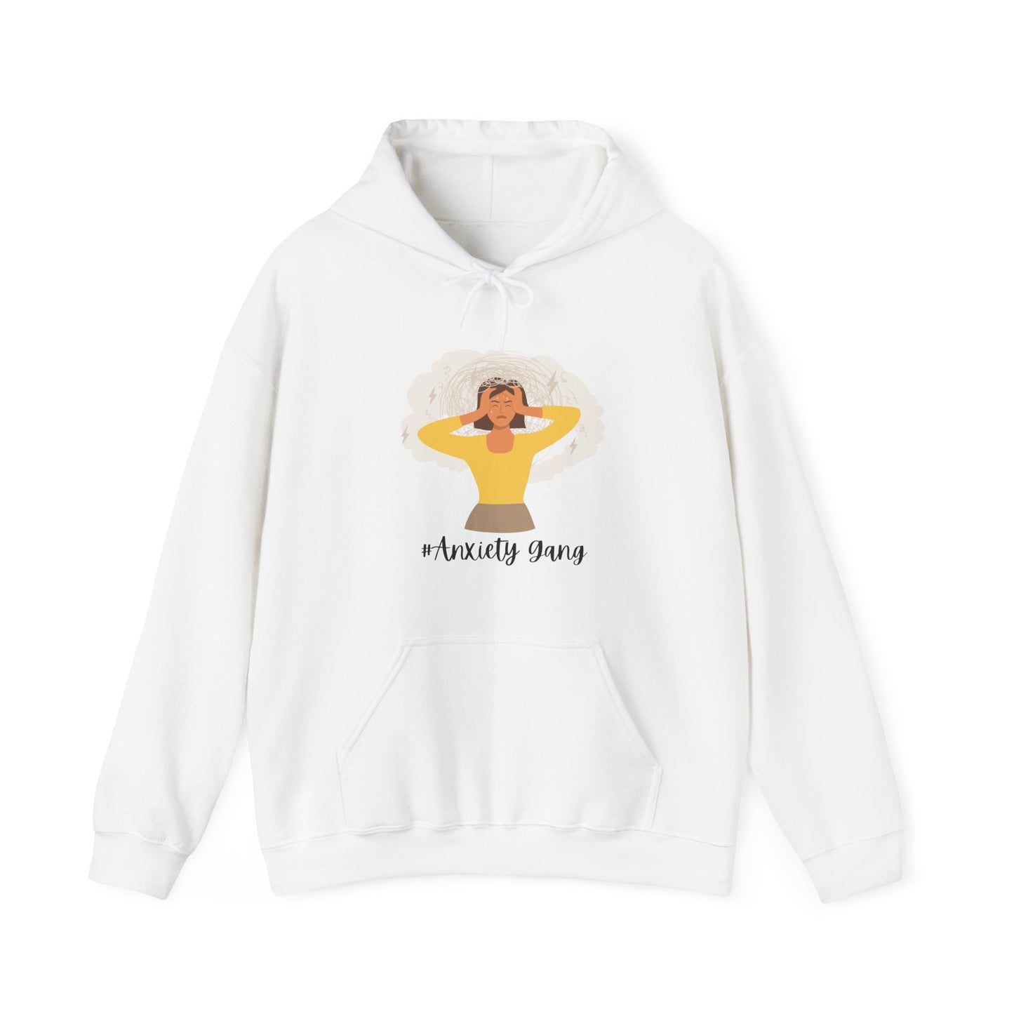 Anxiety Gang Hoodie Unisex Heavy Blend™ Hooded Sweatshirt Stress Overthinking Headache Pullover Sweater