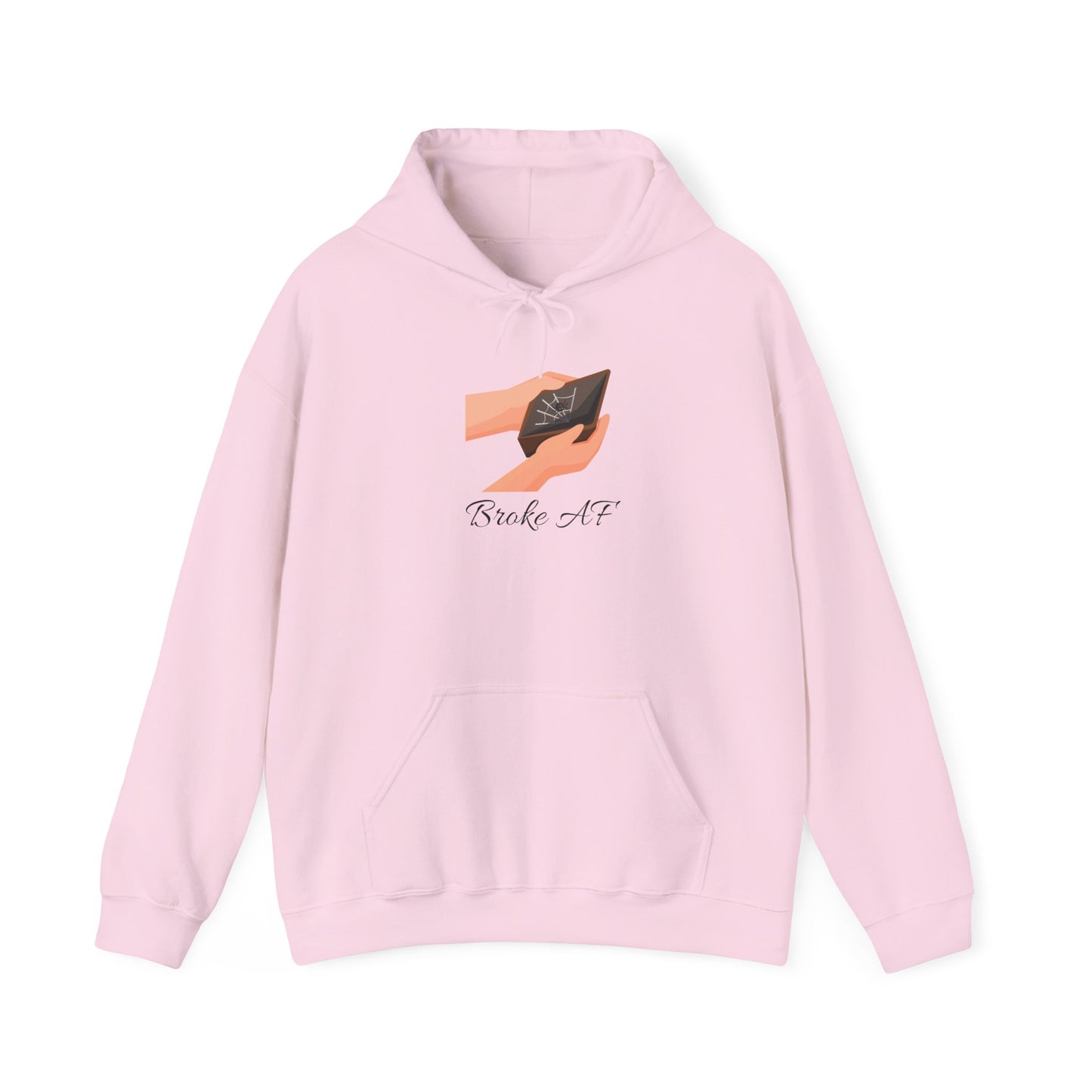 Broke AF Unisex Heavy Blend™ Hoodie - "Broke AF" Hooded Sweatshirt Pullover Struggle