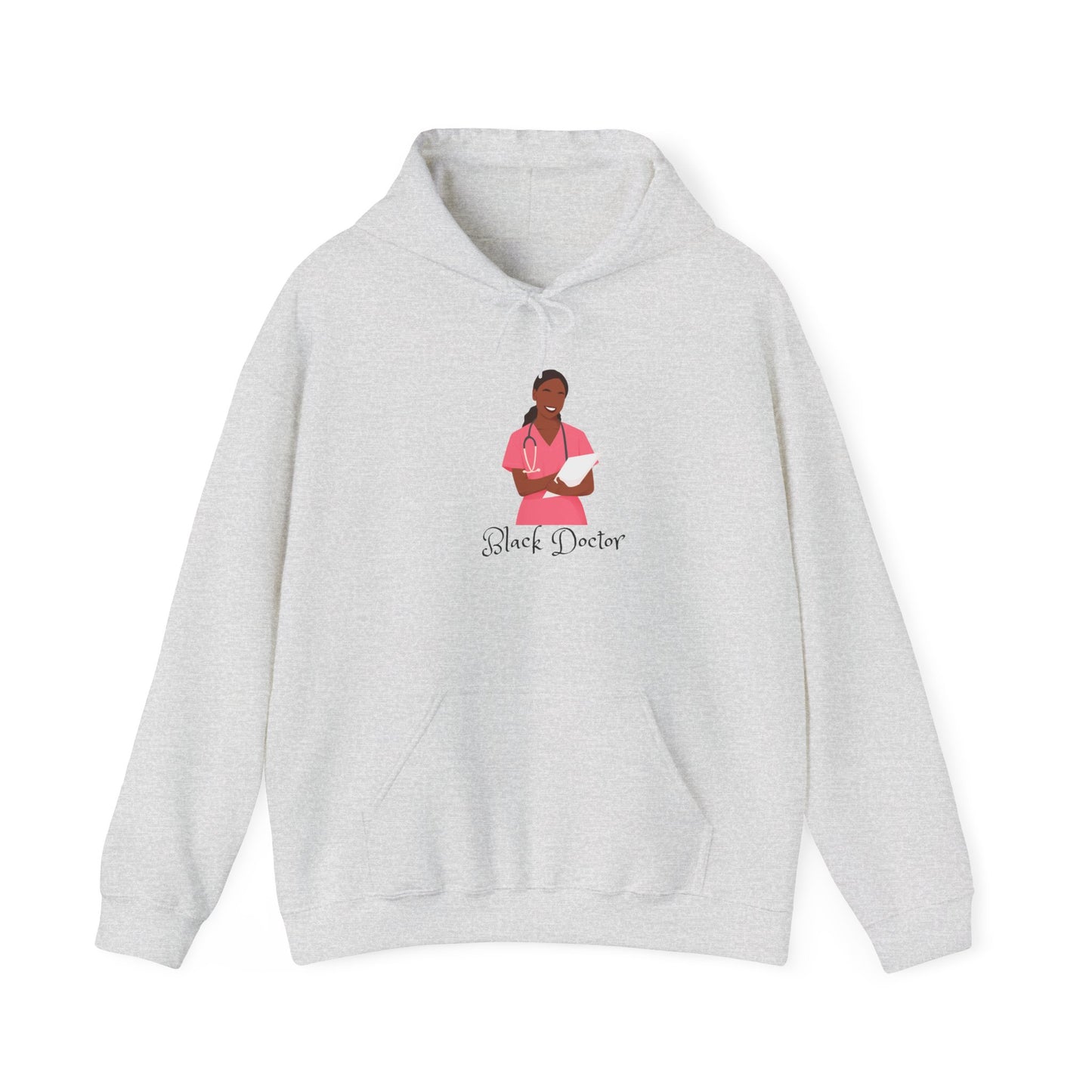 Black Doctor Hoodie Sweatshirt for Medical Professionals Great Gift for Graduations Healthcare Workers Inspirational Pullover Sweater