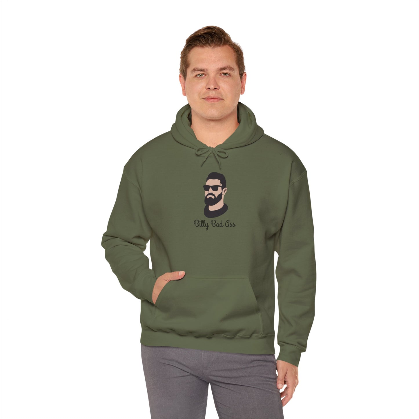 Billy Bad A Unisex Heavy Blend Hooded Sweatshirt Tough Guy Pullover Sweater