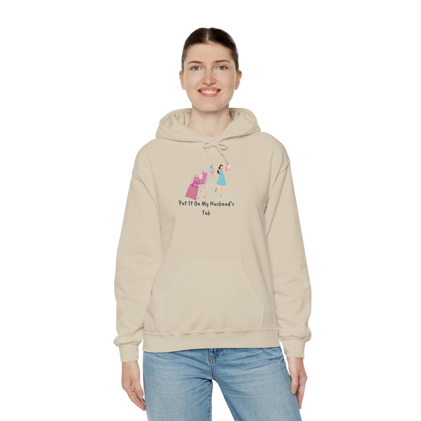 Put It On My Husband's Tab Hoodie Sweater Pullover Hooded Sweatshirt
