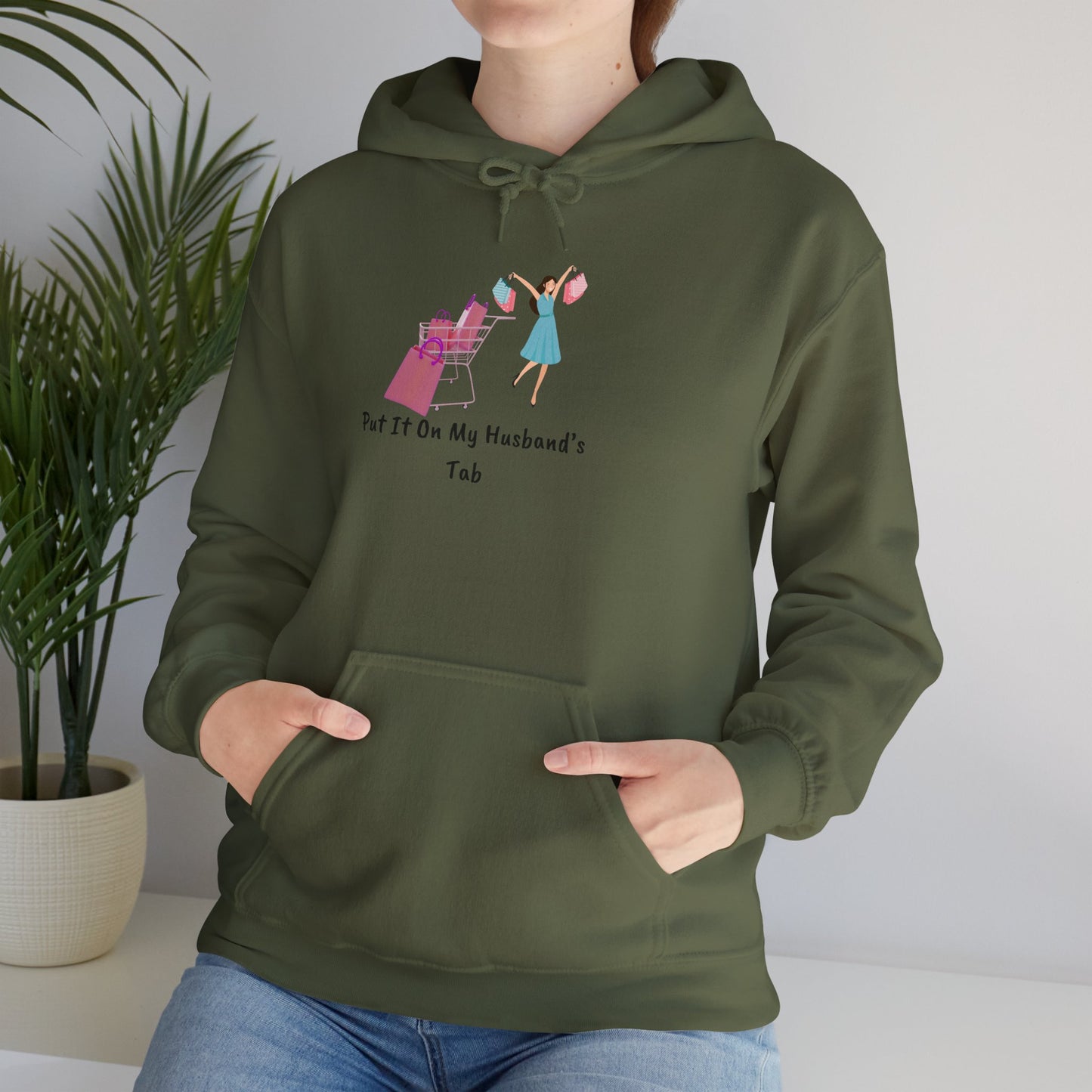 Put It On My Husband's Tab Hoodie Sweater Pullover Hooded Sweatshirt