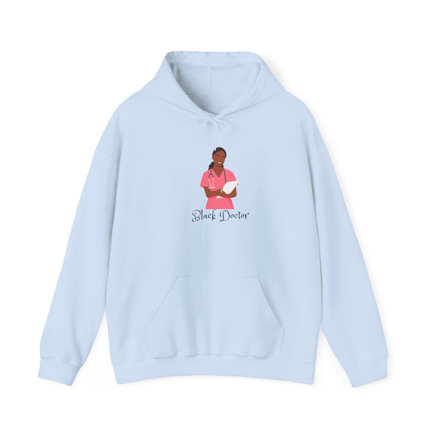 Black Doctor Hoodie Sweatshirt for Medical Professionals Great Gift for Graduations Healthcare Workers Inspirational Pullover Sweater