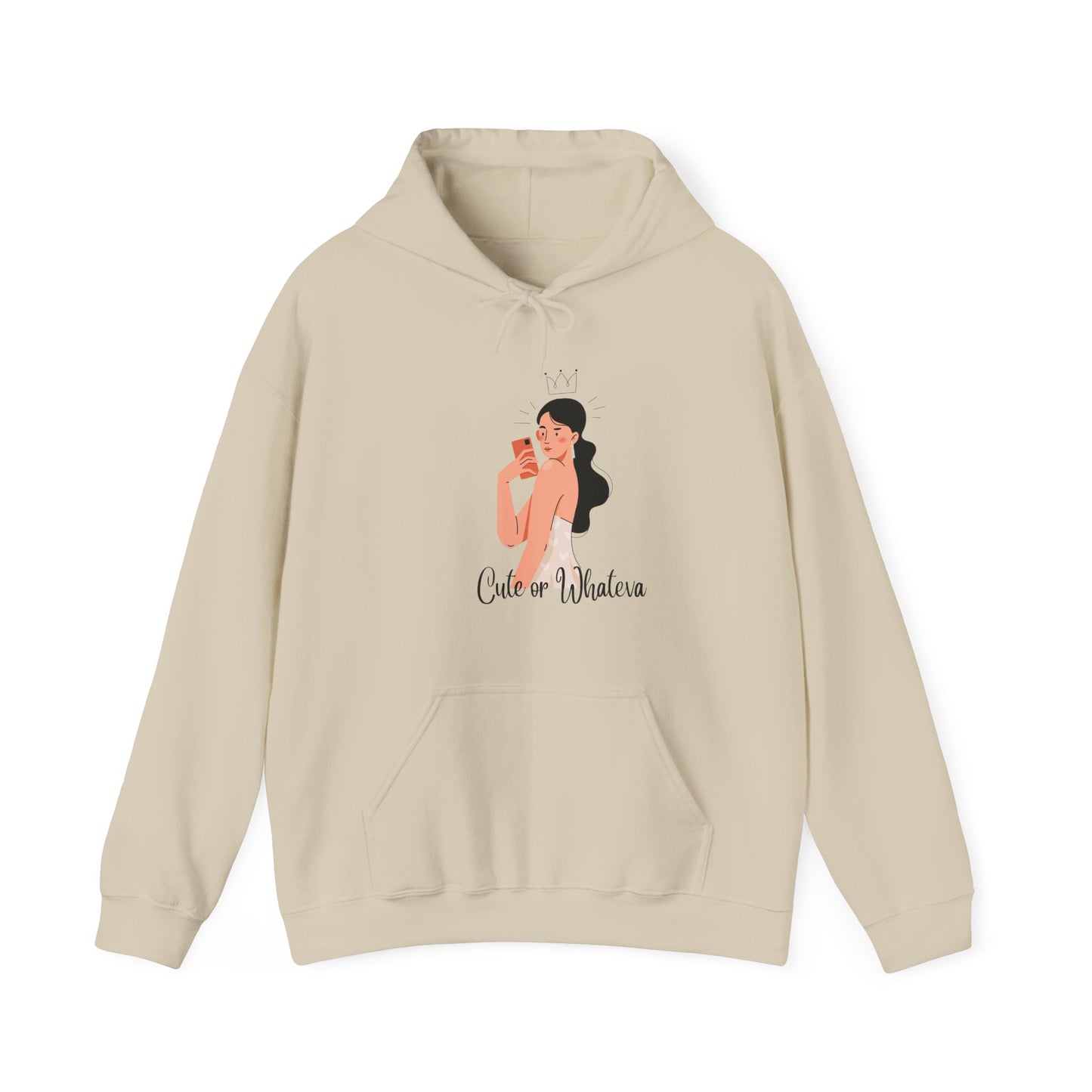 Cute Or Whateva Unisex Heavy Blend™ Hooded Sweatshirt Cute Attractive Sexy Hoodie Confident Model
