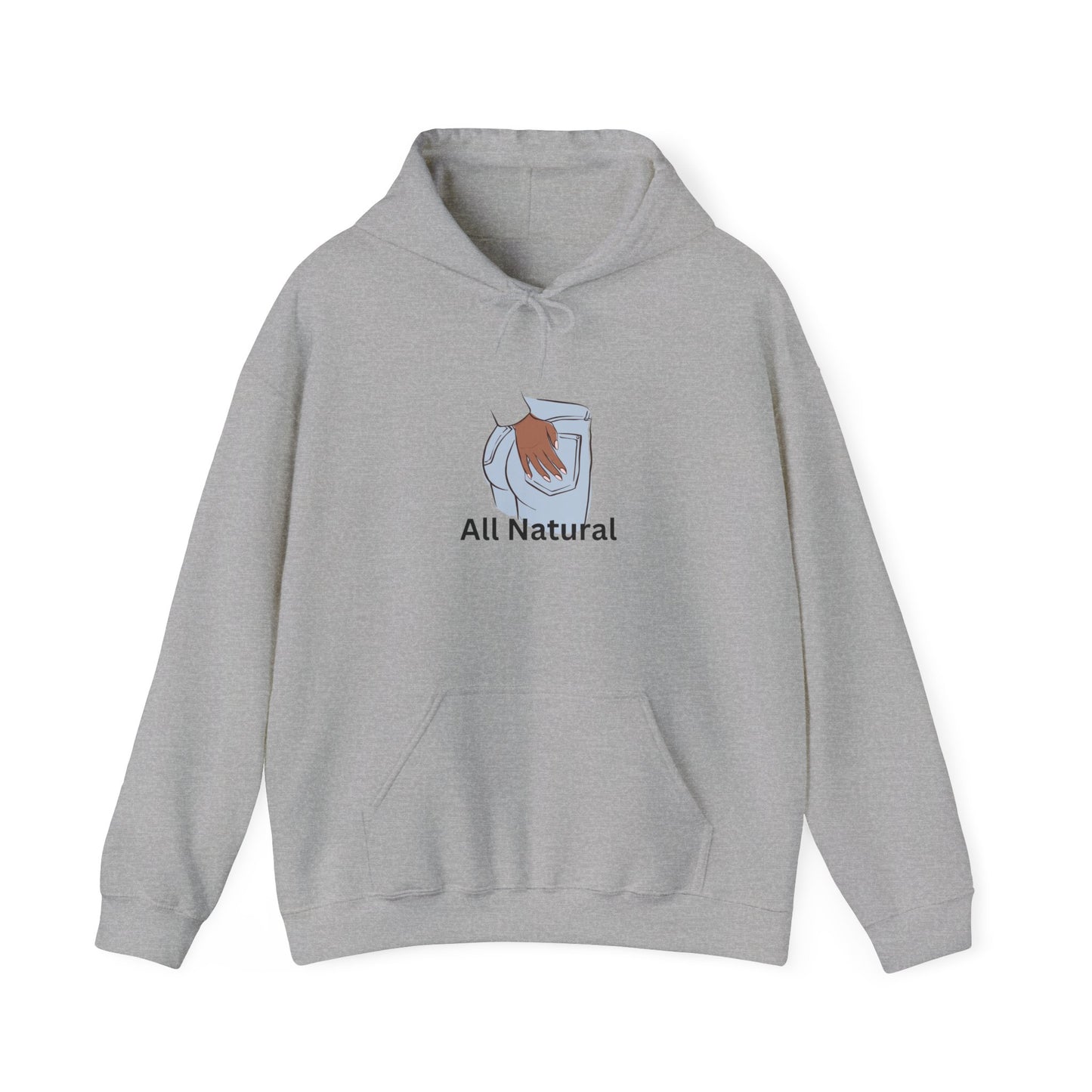All Natural Hoodie Unisex Heavy Blend™ Hooded Sweatshirt No BBL No Fake Butt Home Grown Ass Pullover Sweater