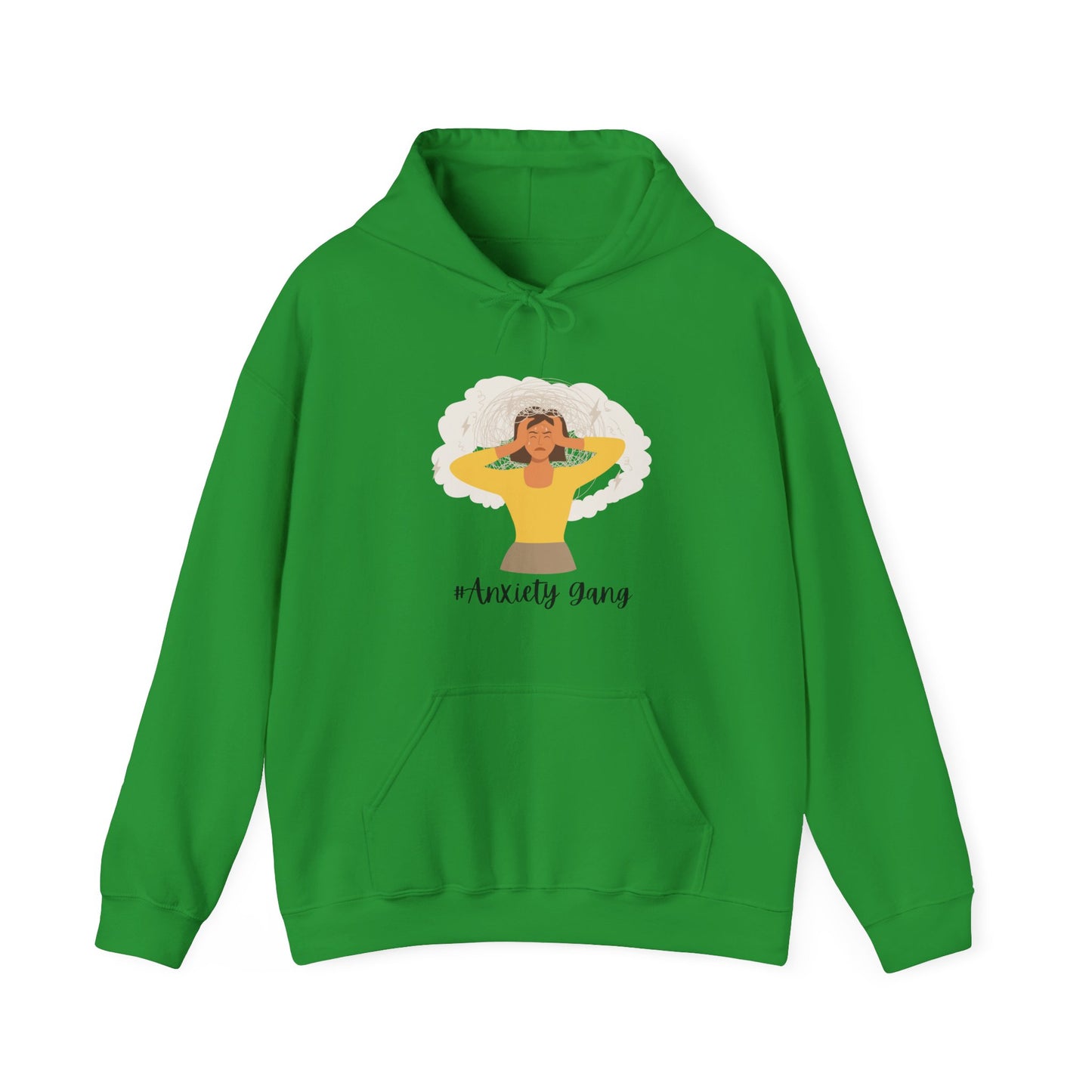 Anxiety Gang Hoodie Unisex Heavy Blend™ Hooded Sweatshirt Stress Overthinking Headache Pullover Sweater