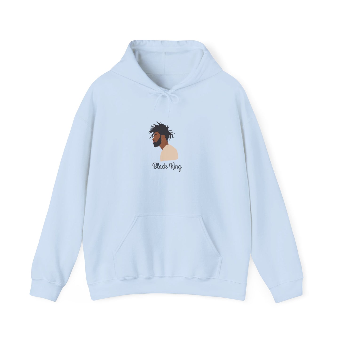 Black King Hoodie Unisex Heavy Blend™ Hooded Sweatshirt African American Black Man Dreadlocks Locs Culture Sweater Sweatshirt