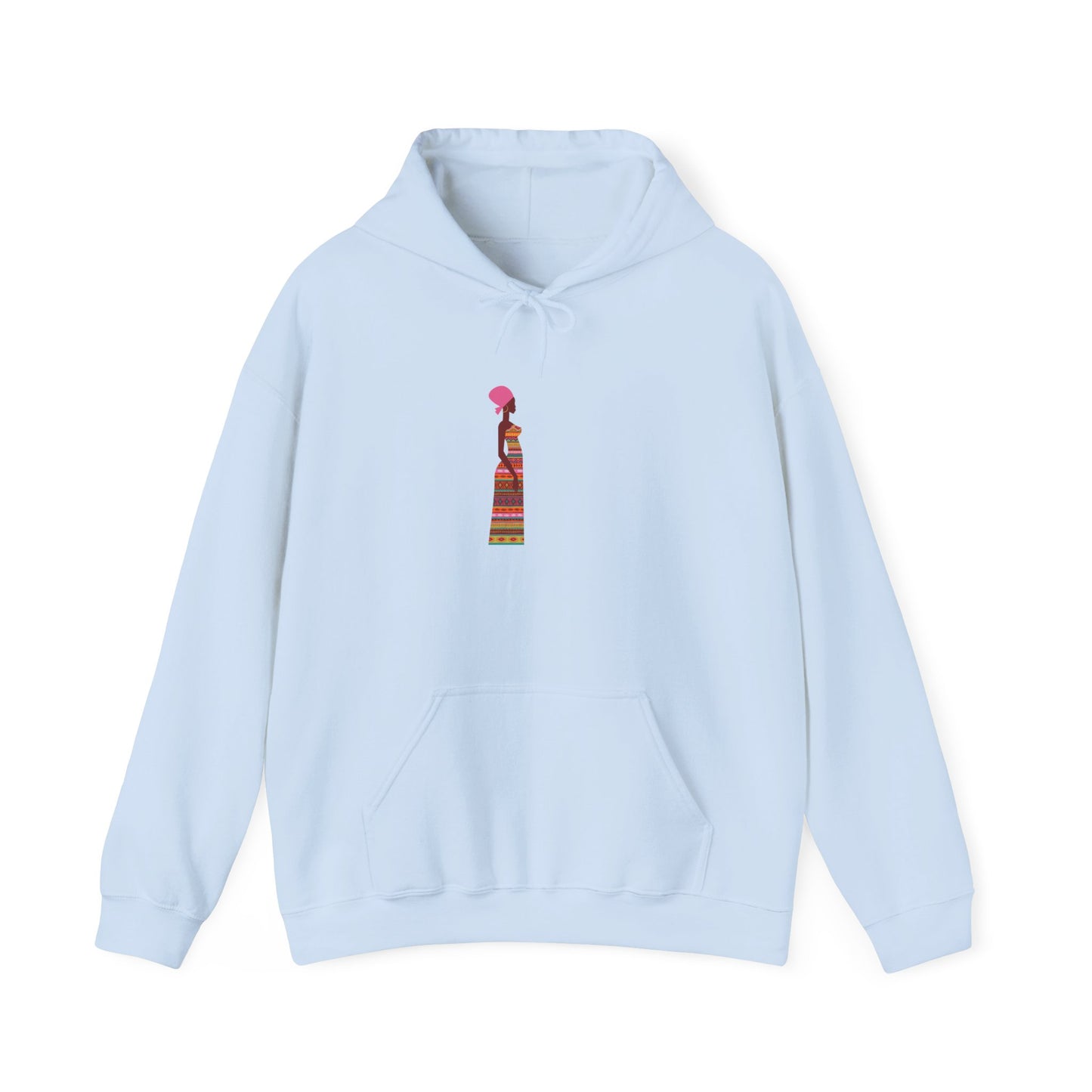 African Woman Stylish Unisex Hooded Sweatshirt with Colorful Design - Perfect for Casual Wear and Gift Ideas