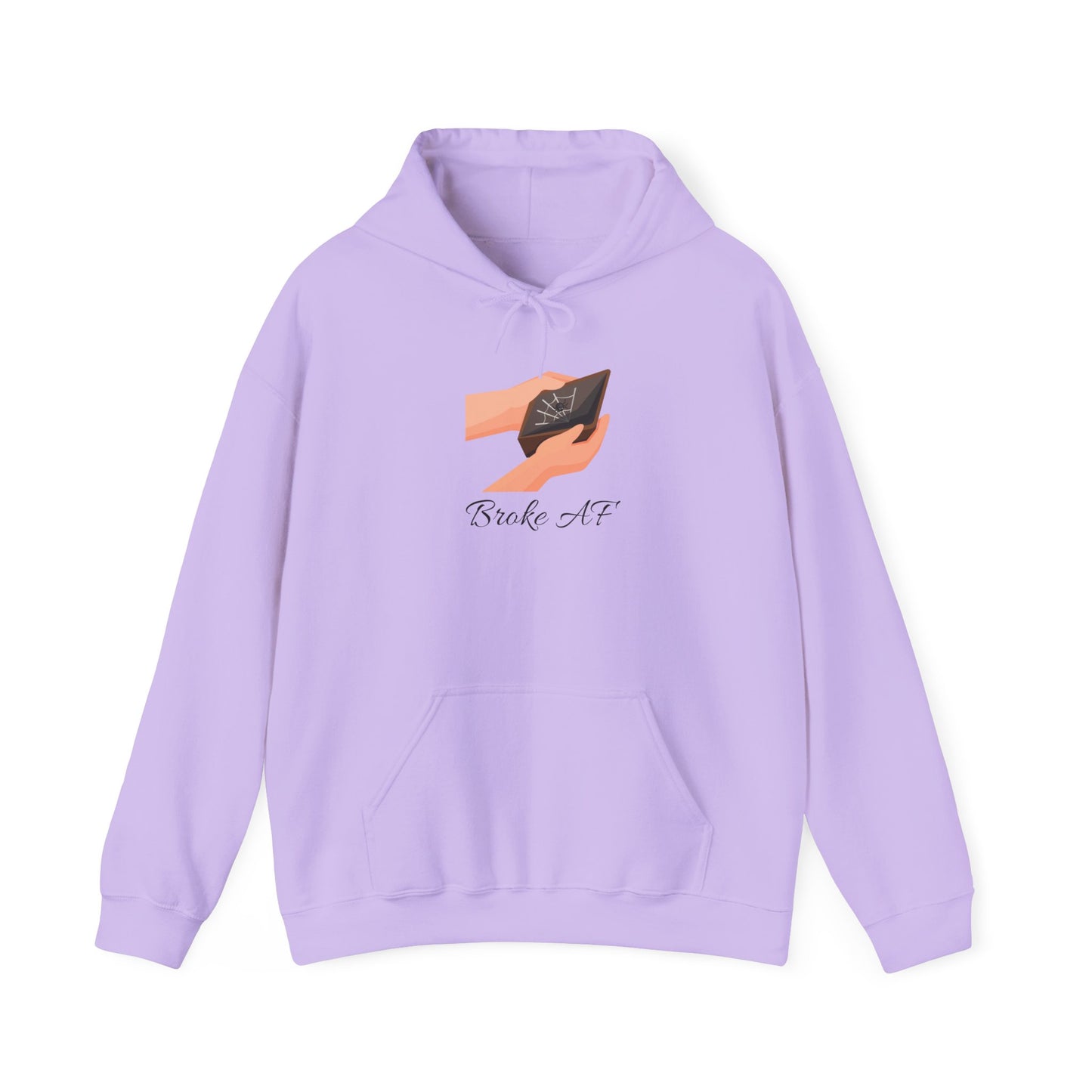 Broke AF Unisex Heavy Blend™ Hoodie - "Broke AF" Hooded Sweatshirt Pullover Struggle