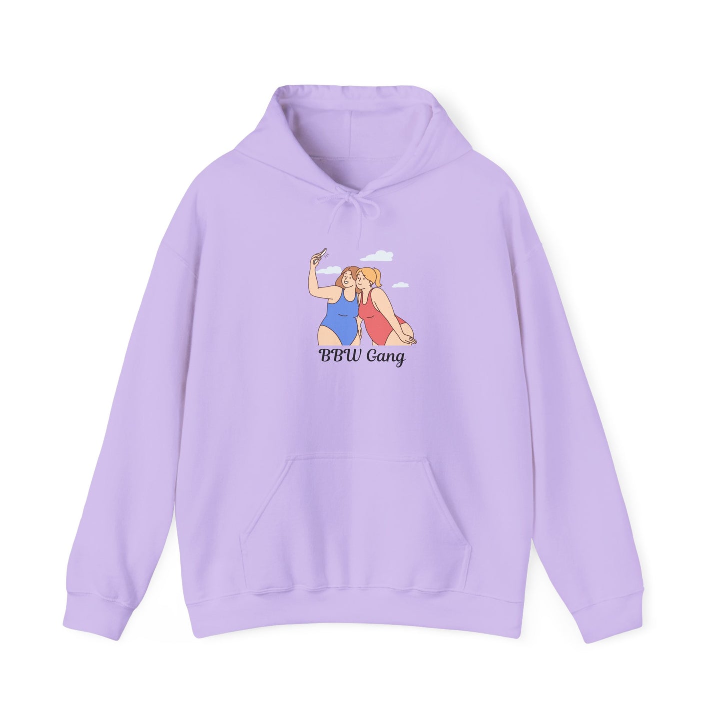 BBW Gang Hoodie - Cozy Unisex Heavy Blend Sweatshirt Plus Size Big Girl Sweater Hooded Sweatshirt Pullover