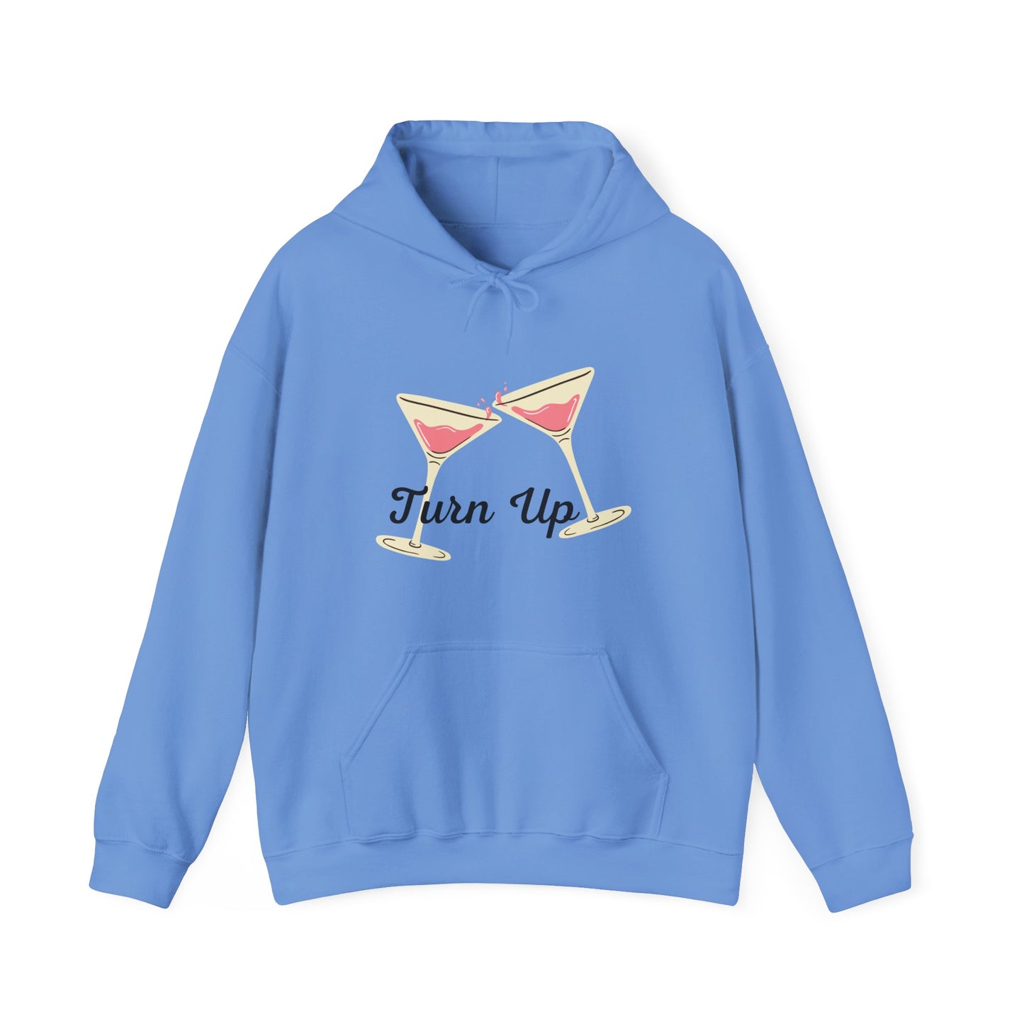 Turn Up Unisex Heavy Blend Hooded Sweatshirt Drinking Party Hoodie Alcohol Beer Alcoholic Party Animal Pullover Sweater Liquor