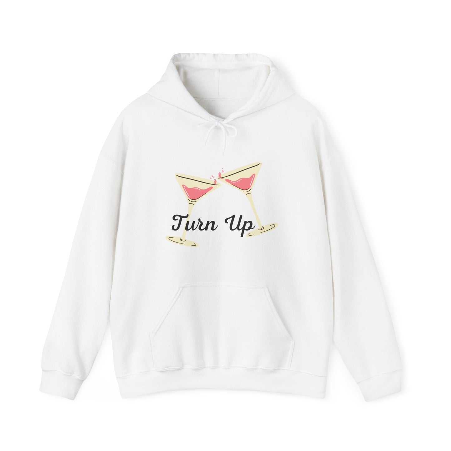 Turn Up Unisex Heavy Blend Hooded Sweatshirt Drinking Party Hoodie Alcohol Beer Alcoholic Party Animal Pullover Sweater Liquor