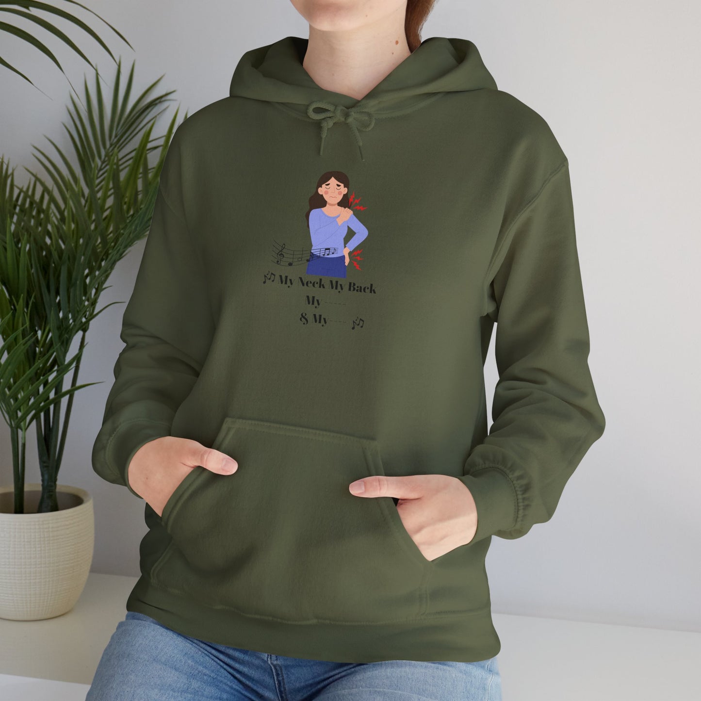 My Neck My Back Hoodie Funny Shirt Old Hip Hop Song Pullover Sweater Unisex Heavy Blend