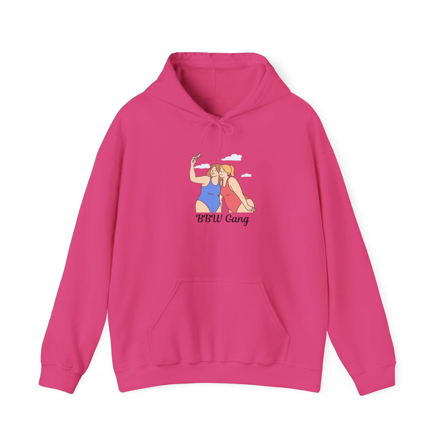 BBW Gang Hoodie - Cozy Unisex Heavy Blend Sweatshirt Plus Size Big Girl Sweater Hooded Sweatshirt Pullover