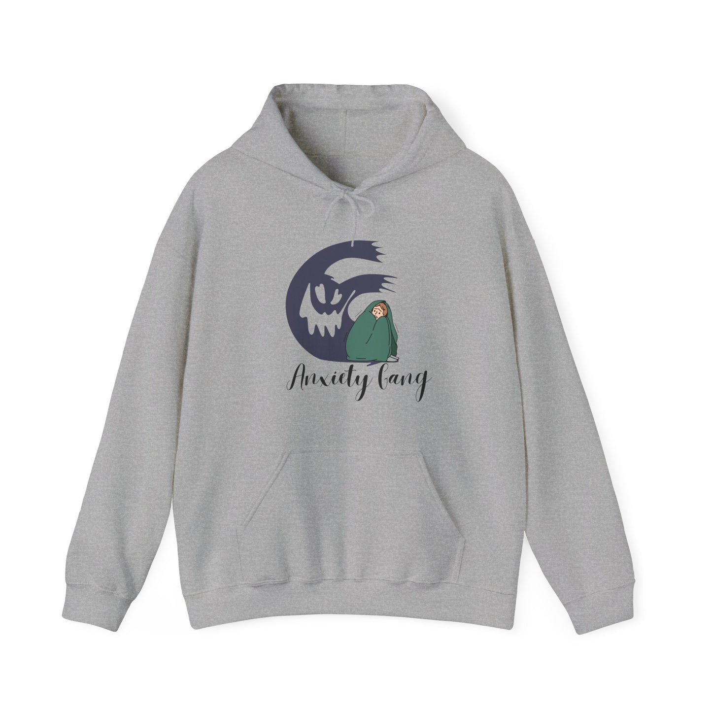 Anxiety Gang Unisex Heavy Blend™ Hooded Sweatshirt Stress Shirt Anxiety Attack