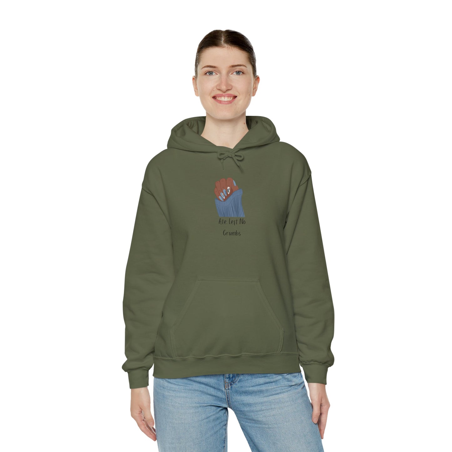 Ate Left No Crumbs Unisex Hooded Sweatshirt Sweater Pullover Hoodie Sweater