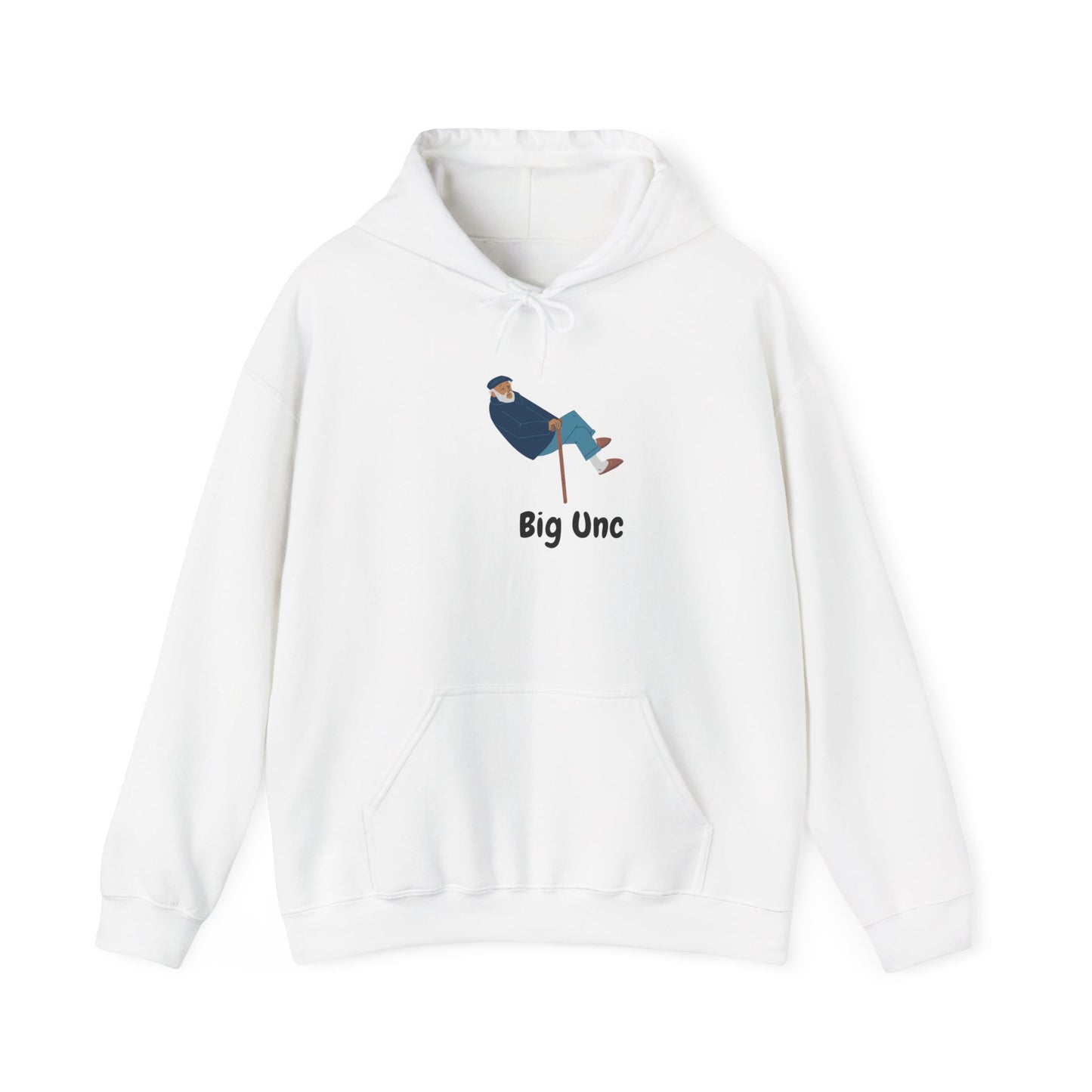Big Unc Hoodie Unisex Heavy Blend™ Hooded Sweatshirt Pullover Sweater BBQ Favorite Uncle Hip Hop Old Man