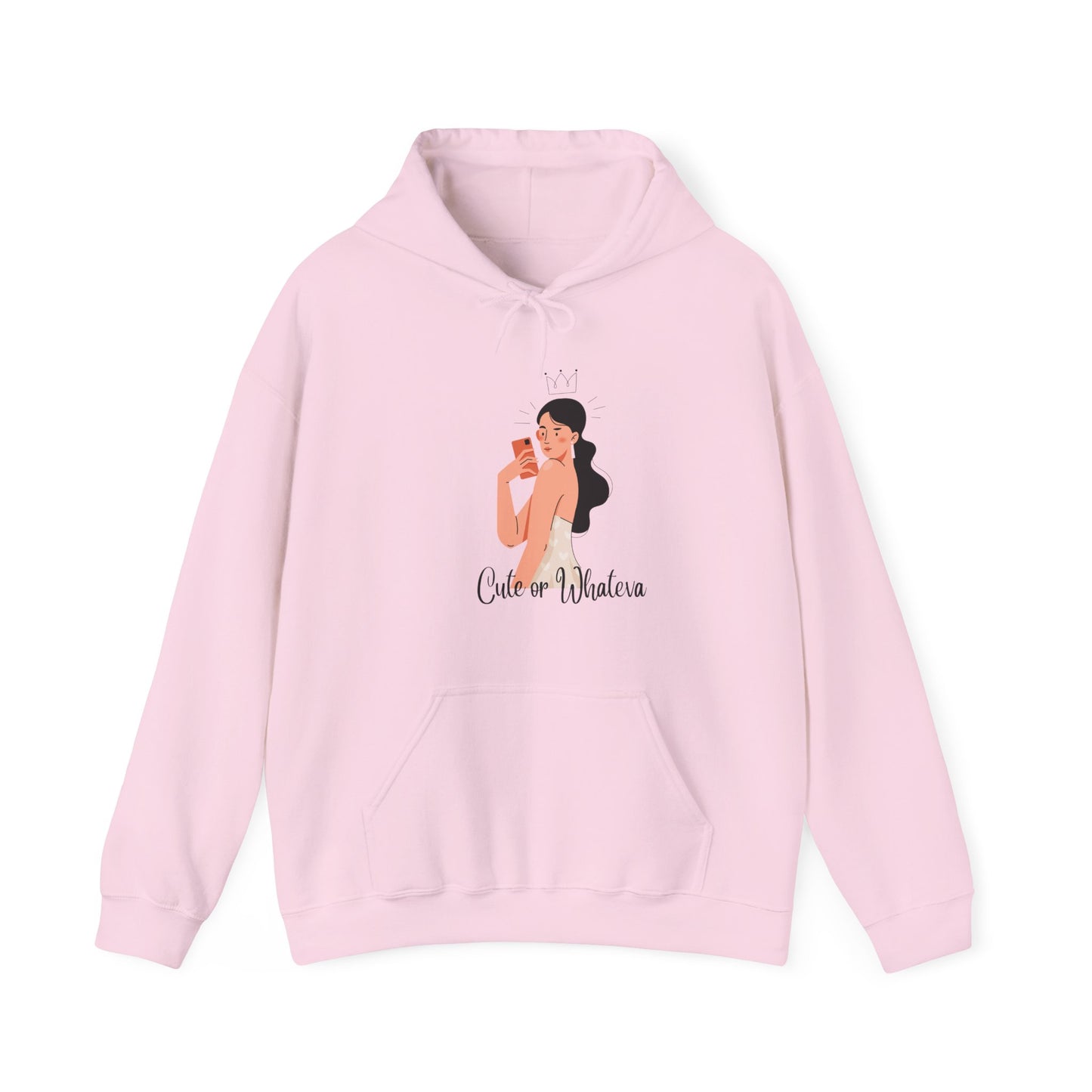 Cute Or Whateva Unisex Heavy Blend™ Hooded Sweatshirt Cute Attractive Sexy Hoodie Confident Model
