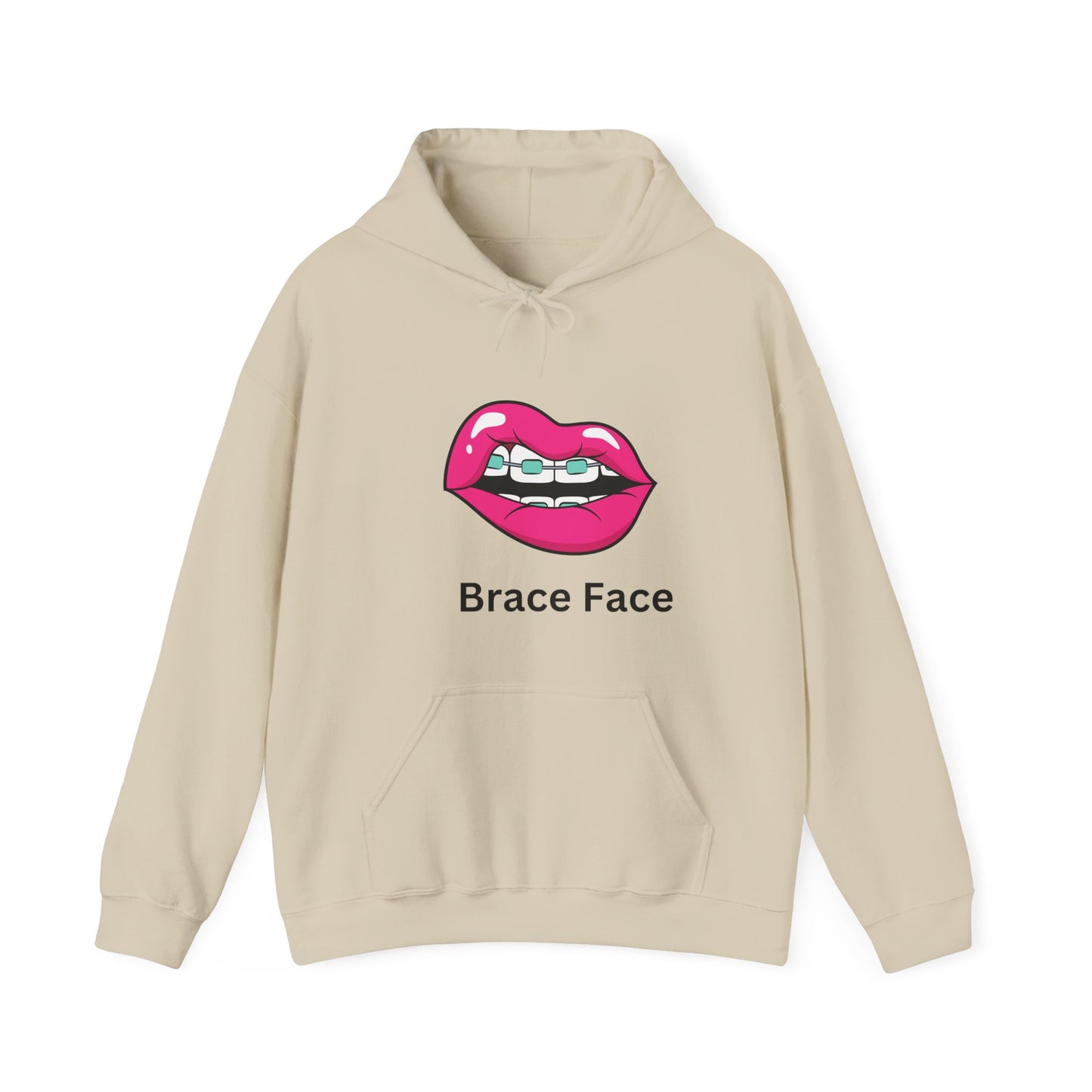 Brace Face Unisex Heavy Blend™ Hooded Sweatshirt Braces Aligners Straight Teeth Braces Journey Hoodie Sweater Pullover