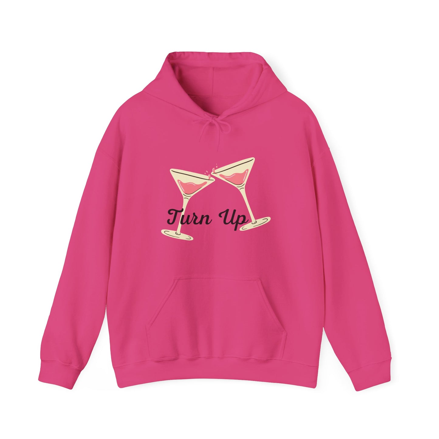 Turn Up Unisex Heavy Blend Hooded Sweatshirt Drinking Party Hoodie Alcohol Beer Alcoholic Party Animal Pullover Sweater Liquor