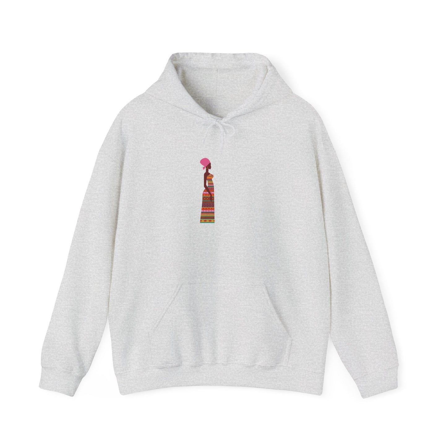 African Woman Stylish Unisex Hooded Sweatshirt with Colorful Design - Perfect for Casual Wear and Gift Ideas