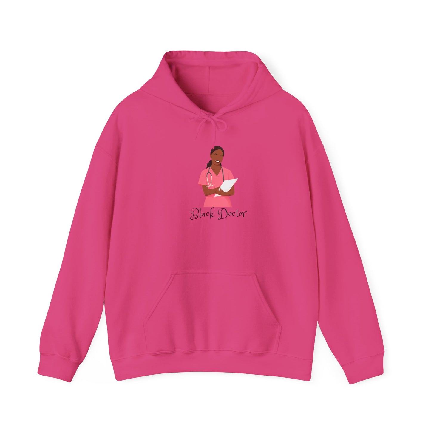 Black Doctor Hoodie Sweatshirt for Medical Professionals Great Gift for Graduations Healthcare Workers Inspirational Pullover Sweater